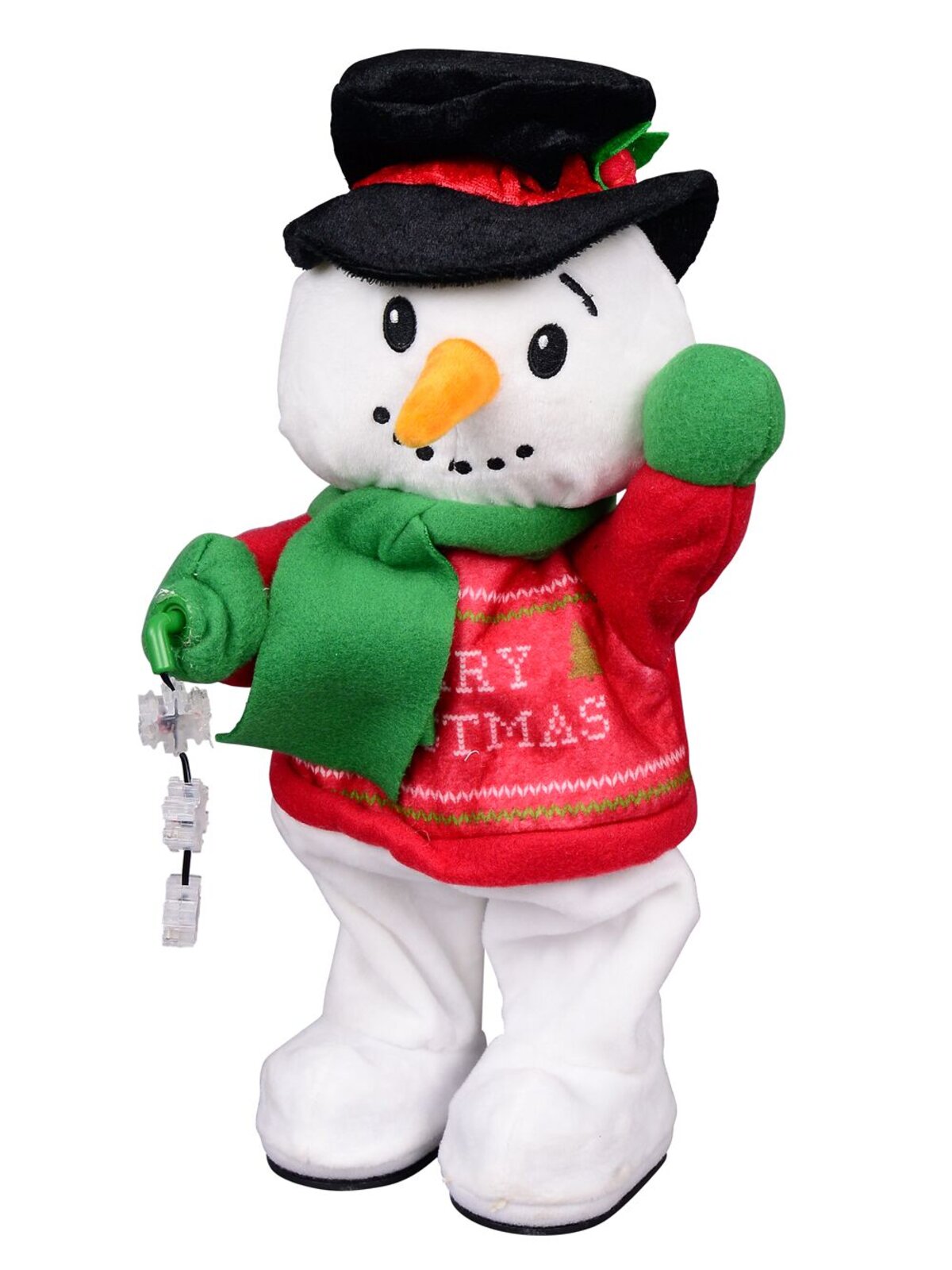 Animated Hip Swinging & Snowflake Spinning Snowman - 40cm