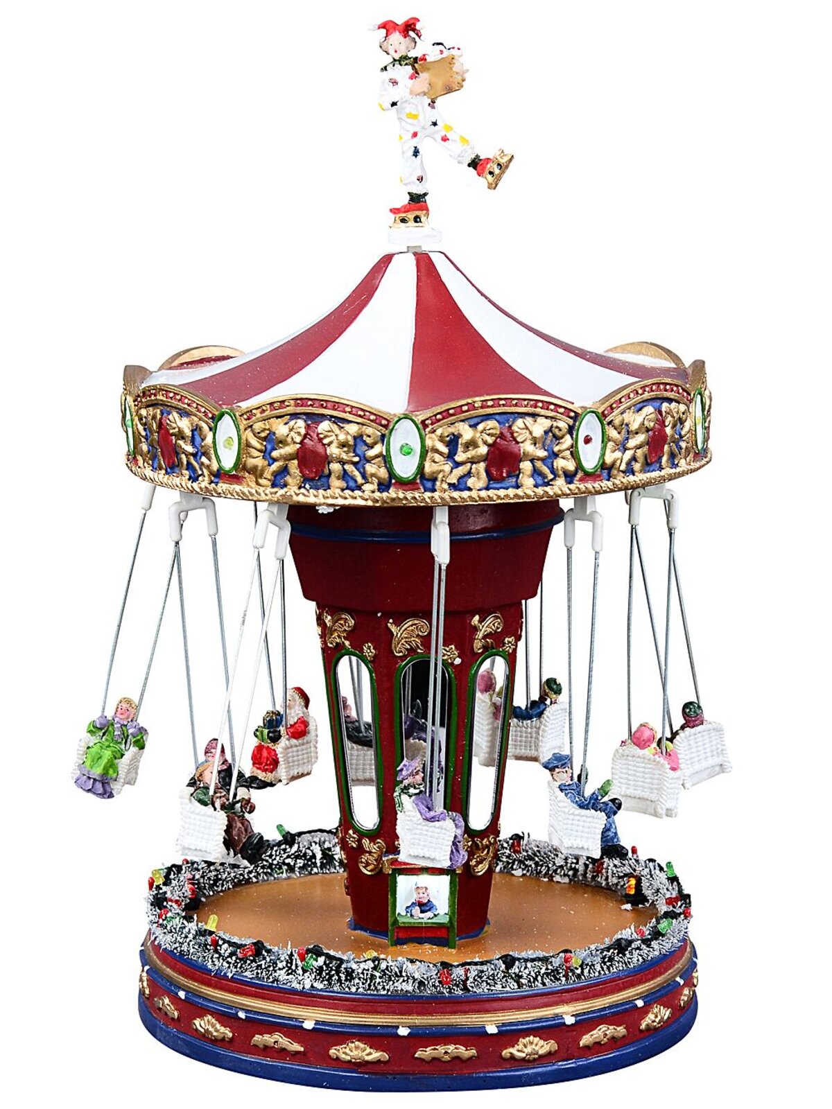 Animated Musical Christmas Chair O Planes With Multi Colour LED Lights | 34cm