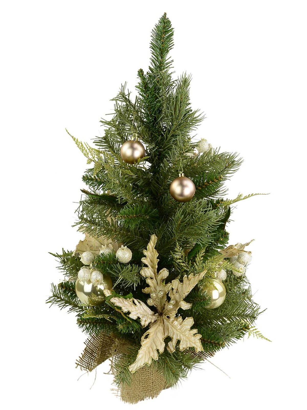 Antique Gold Pre-Decorated Table Top Tree - 60cm