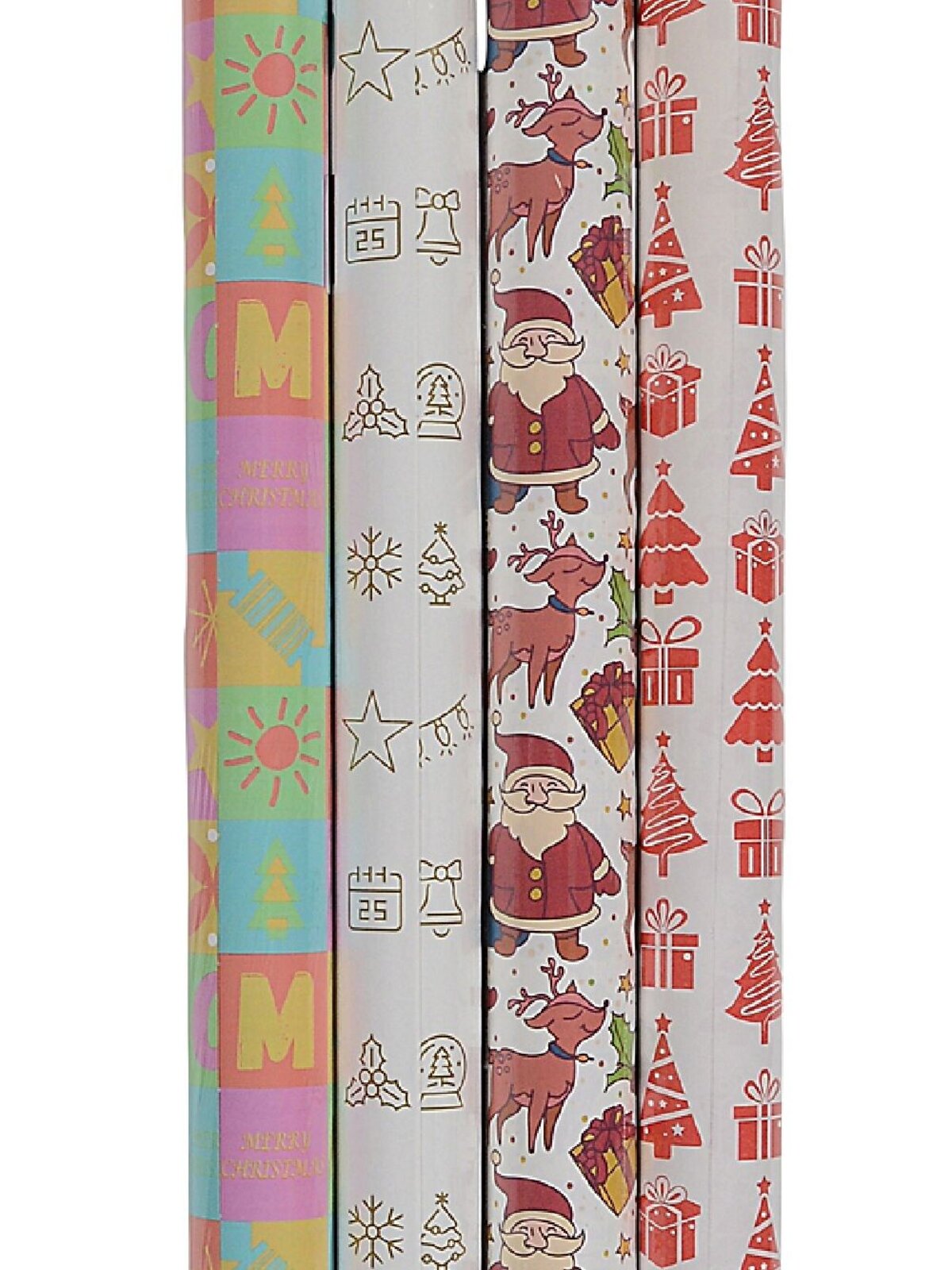 Assorted Christmas Icons & Characters Paper Gift Wrap | 8m x 70cm