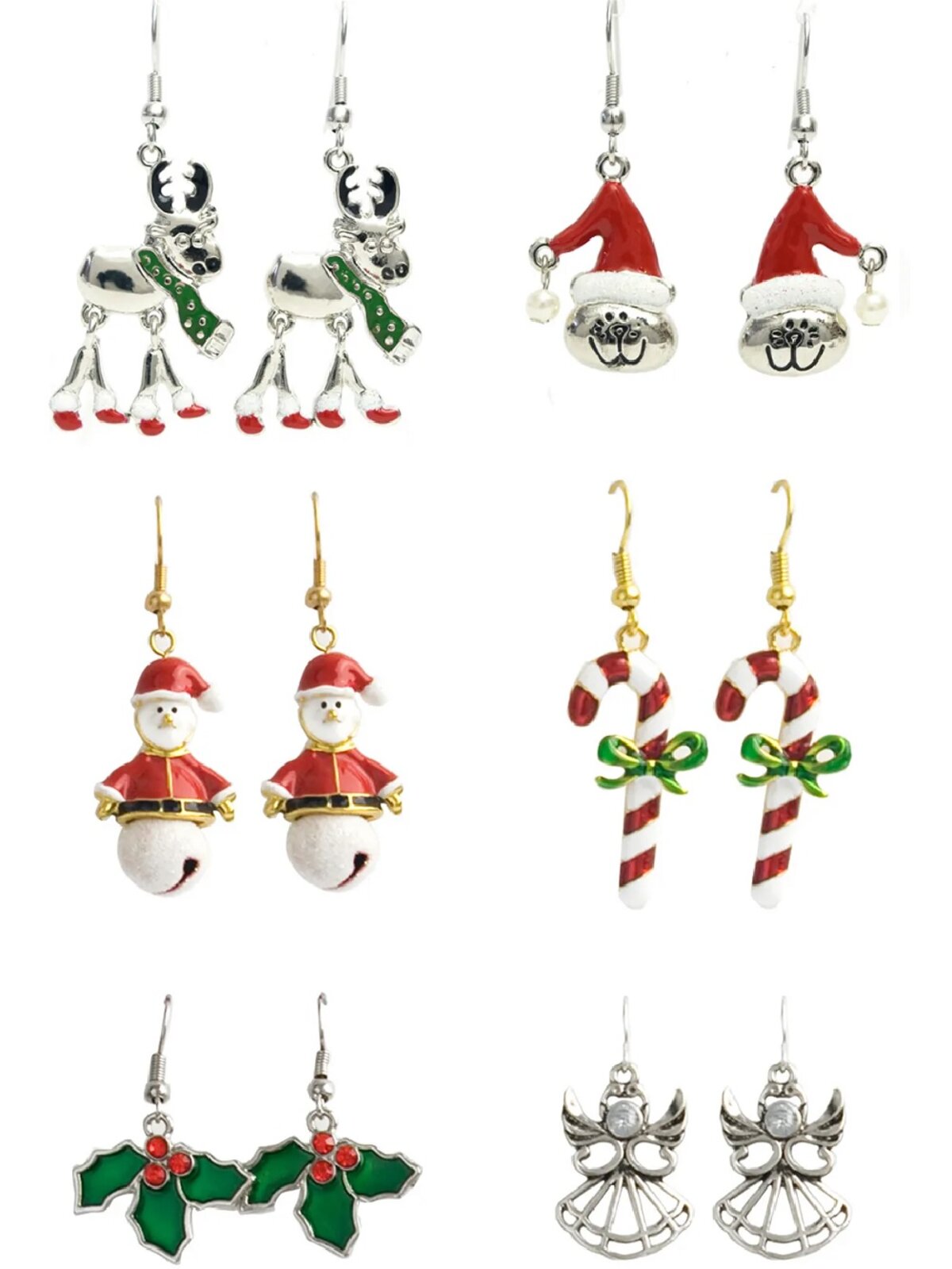 Assorted Christmas Icons & Themes Hook Earrings