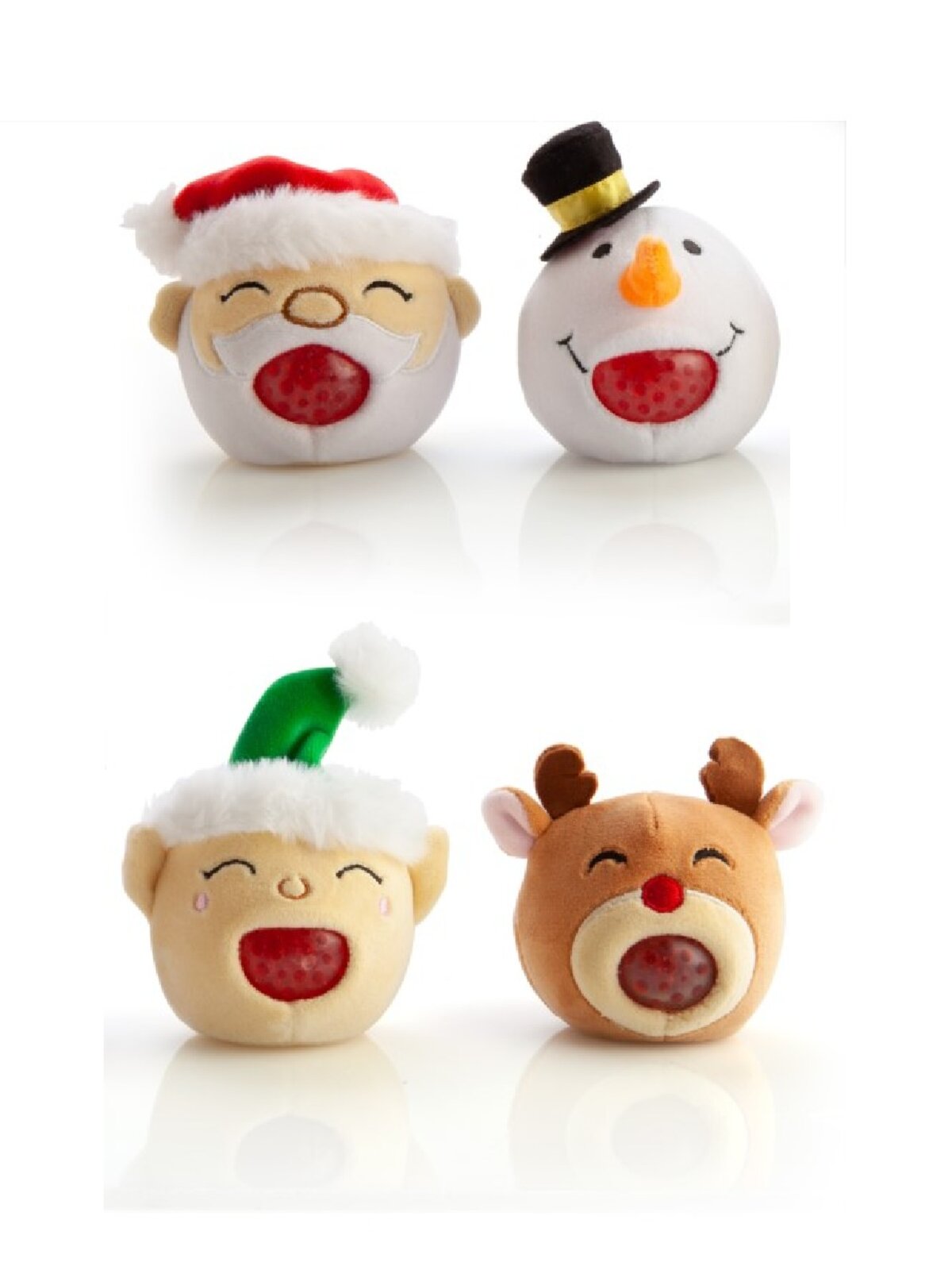 Assorted Christmas Plush Ball Jellies | Squeeze & Squish Festive Toys