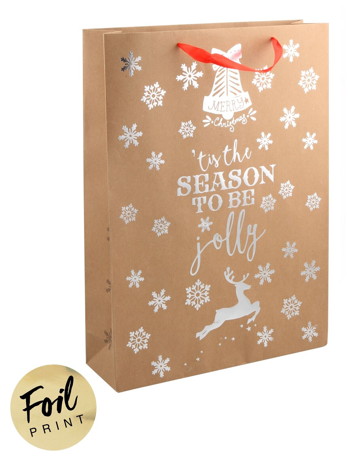 Assorted Foil Print Jumbo Christmas Gift Bags