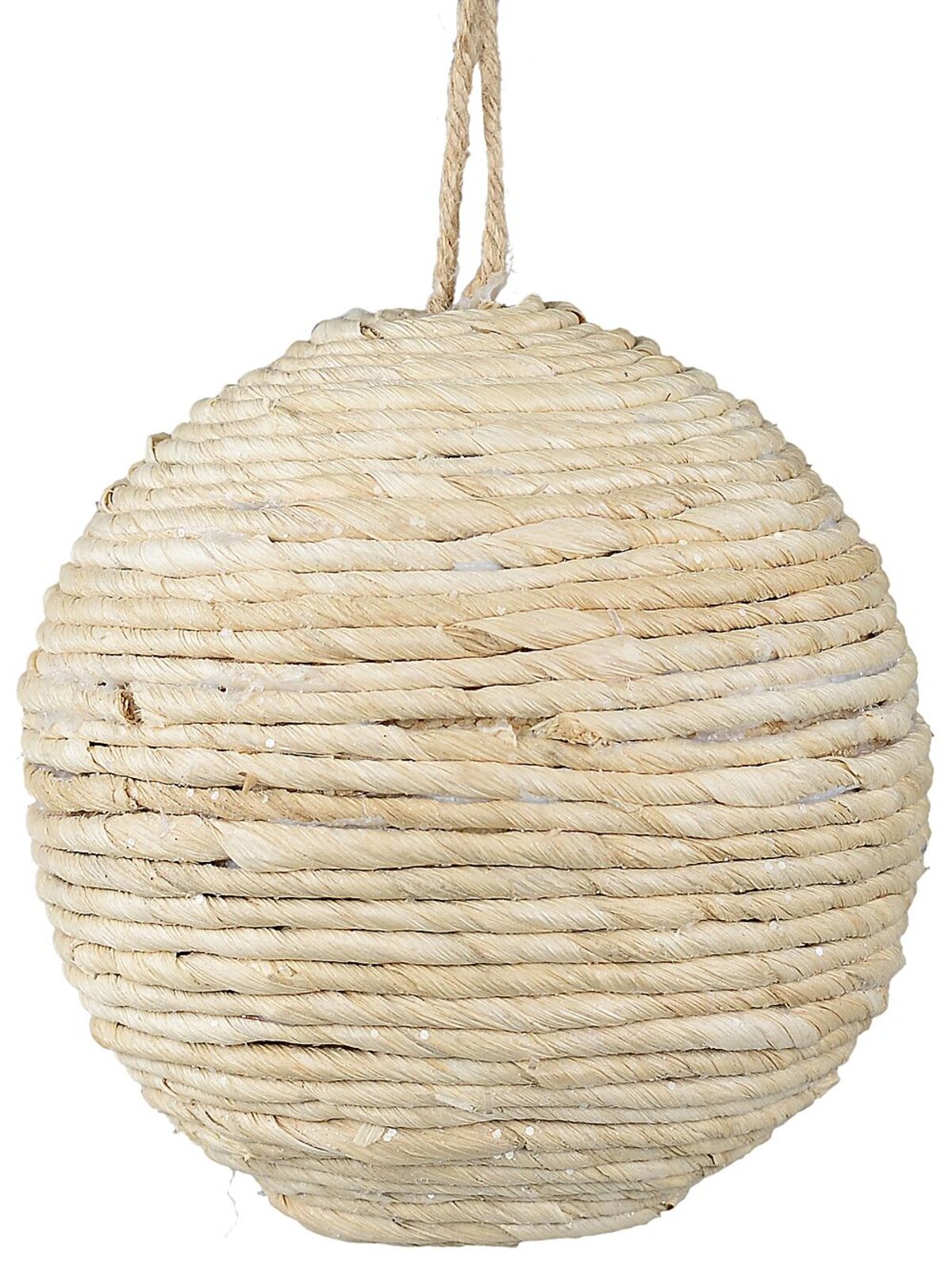 Authentic Natural Seagrass Rope & Dusted Glitter Signature Bauble | 12cm
