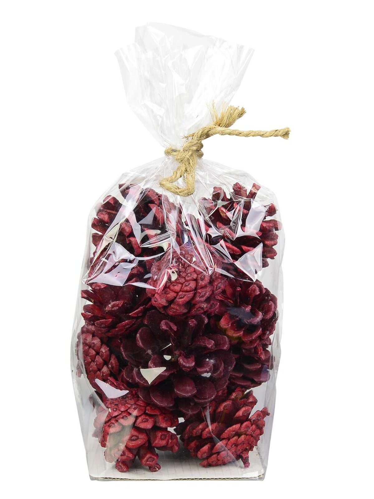 Bag of Decorative Round Berry Red Pine Cones - 100g