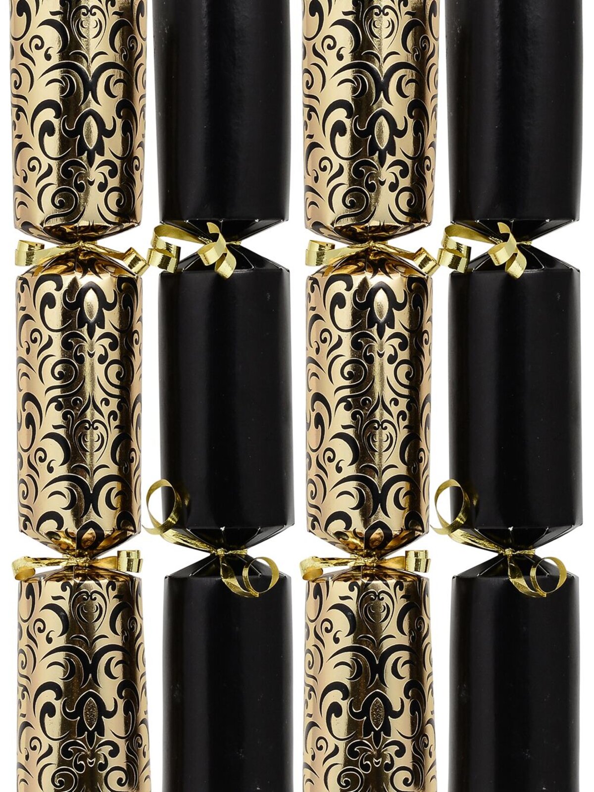 Black & Gold With Swirl Splash Pattern Christmas Cracker Bon Bons - 12 x 30cm