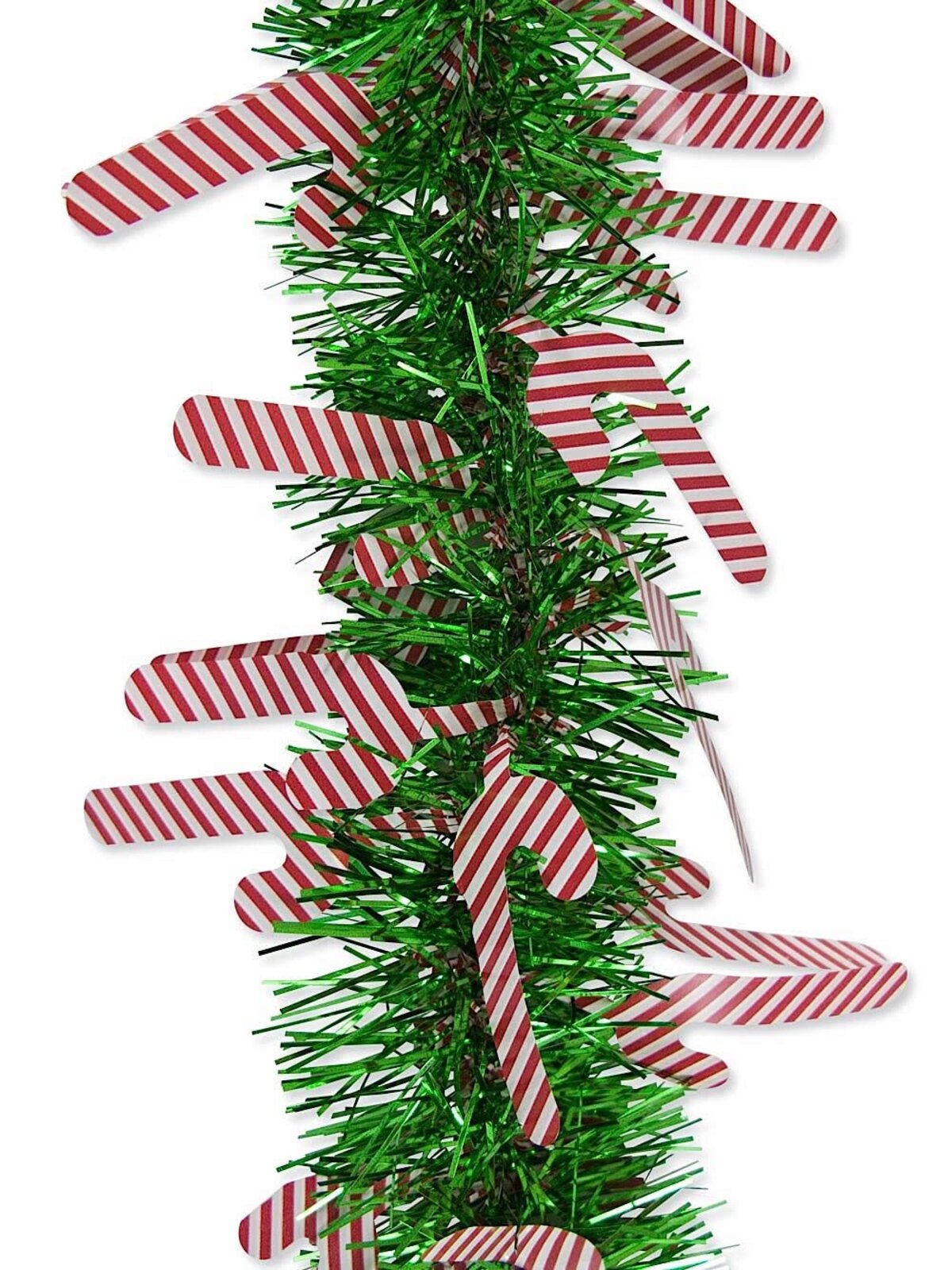 Candy Cane Metallic Garland Tinsel - 2.7m