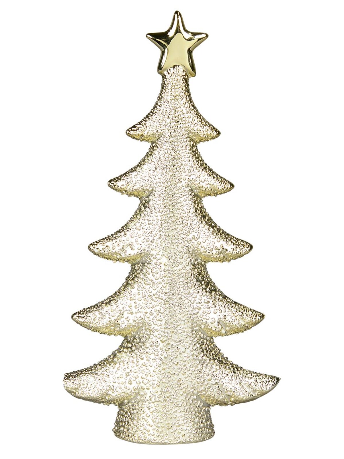 Ceramic Champagne Christmas Tree Ornament - 21cm