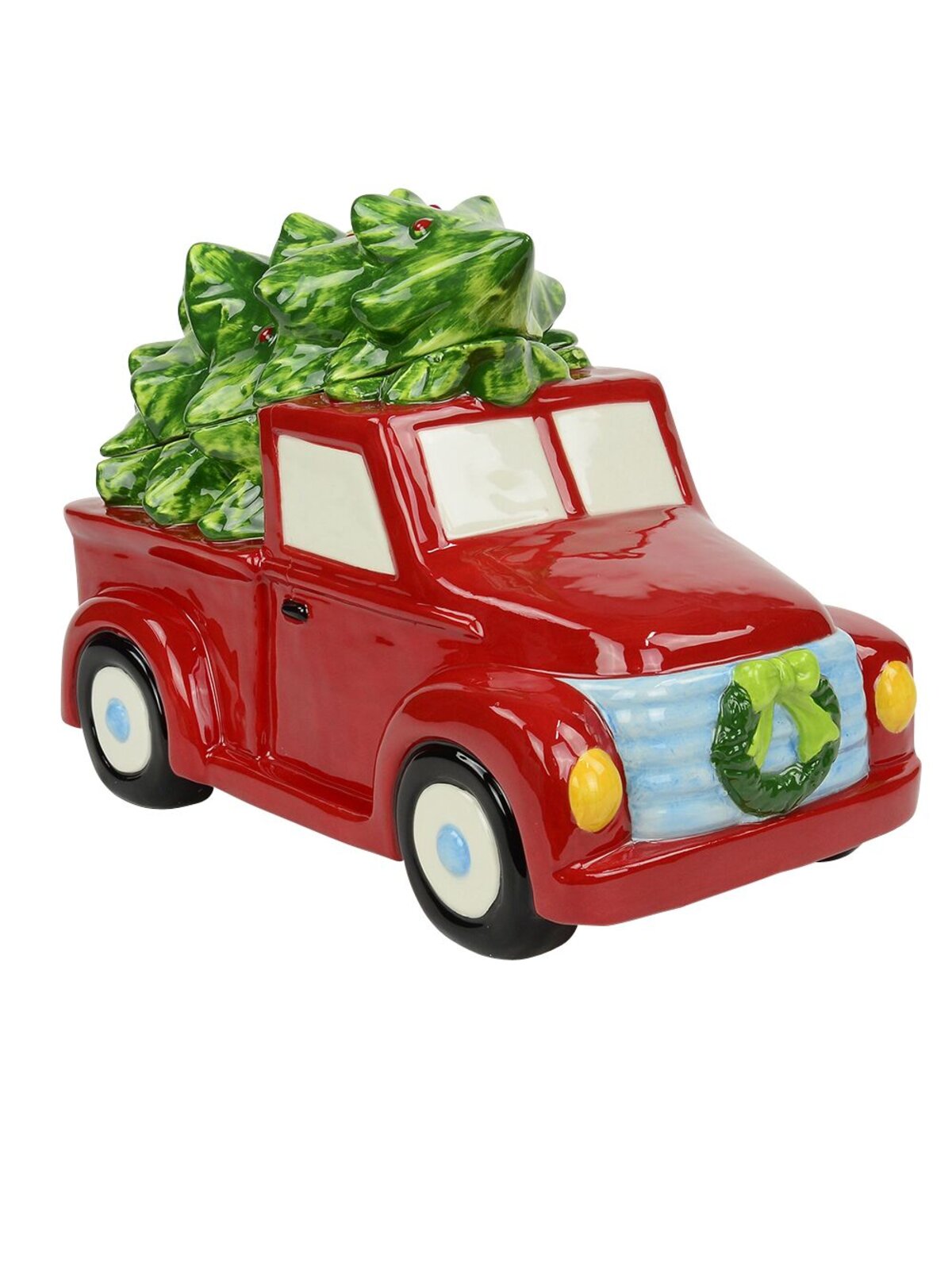 Ceramic Christmas Tree In Red Ute 'Urgent Cookie Delivery' Cookie Jar - 30cm
