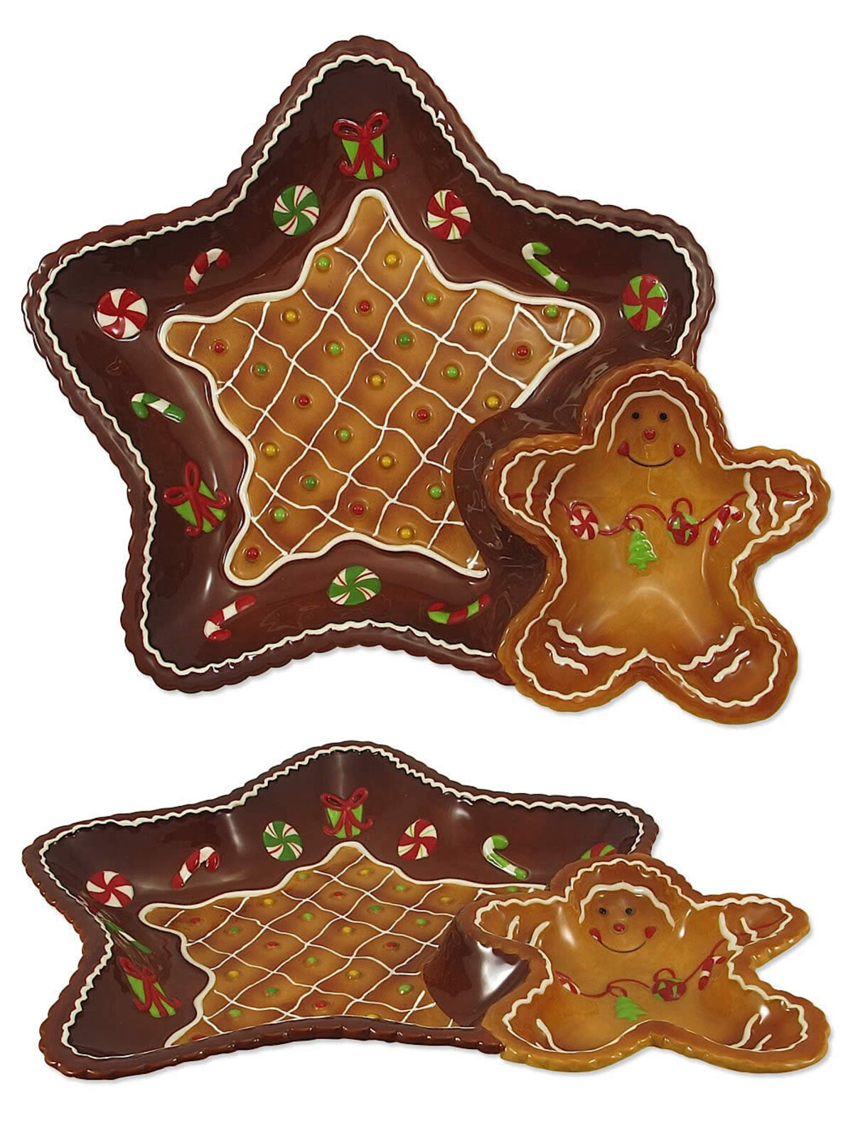Ceramic Ginger Bread Serving Dish - 32cm