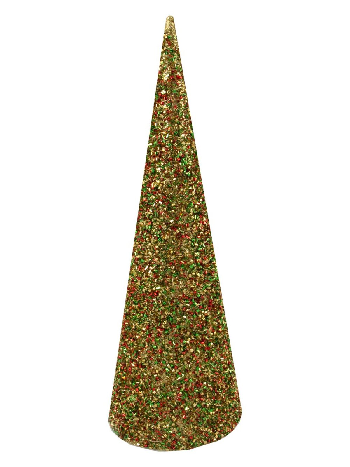 Champagne Glittered Table Top Tree With Beads Ornamental Trees - 45cm