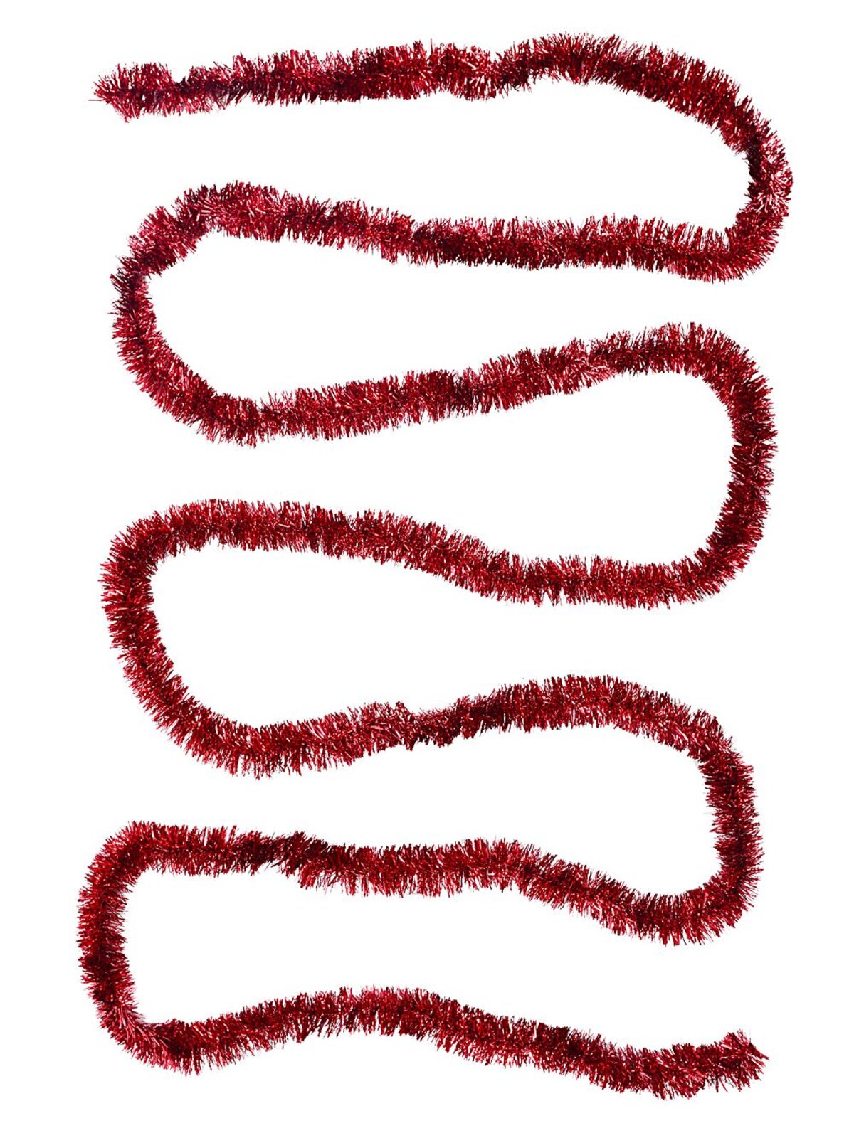 Classic 6ply Red Metallic Fir Christmas Tinsel Garland | 5m x 50mm