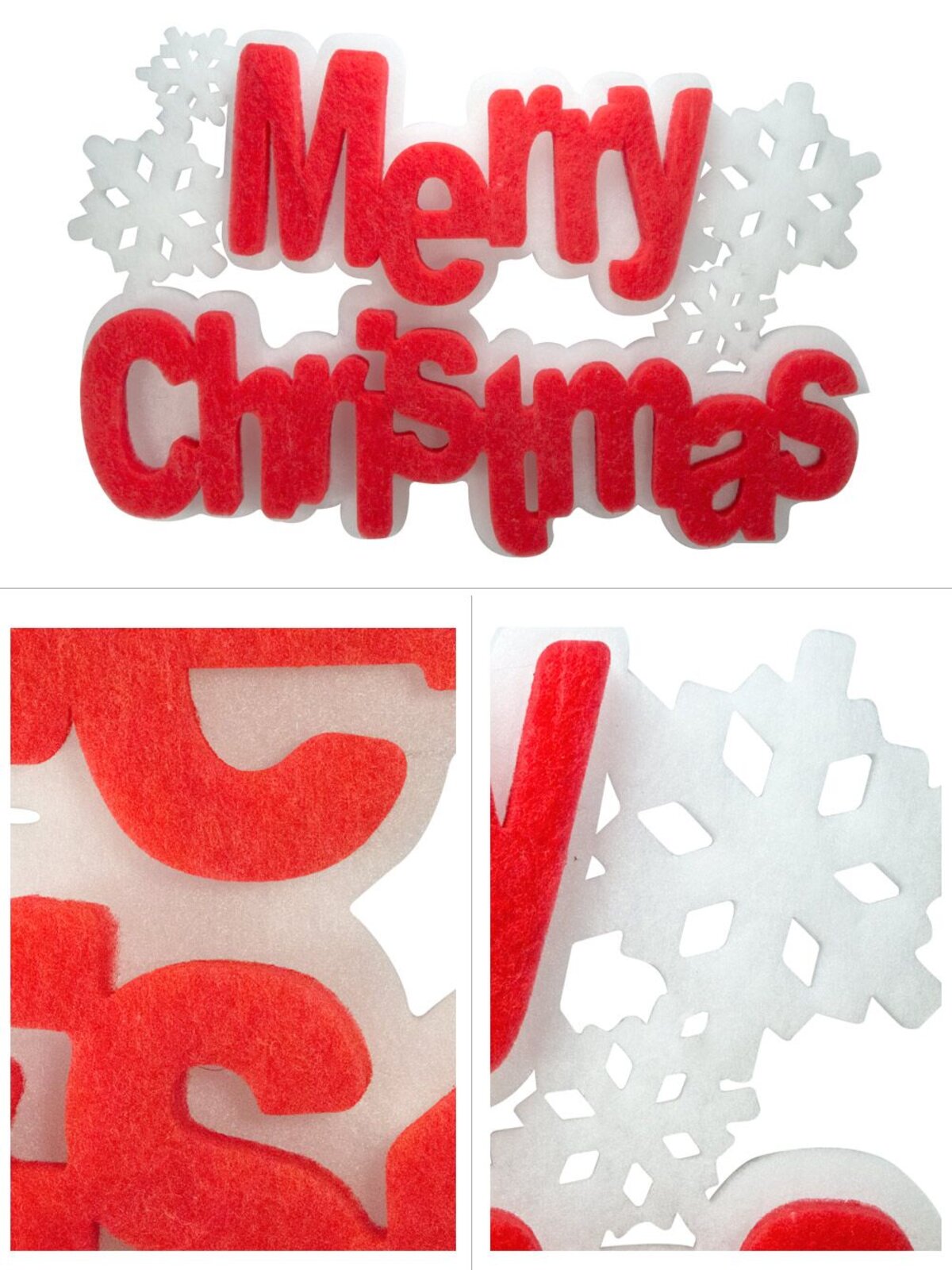 Dacron Merry Christmas Hanging Decoration - 56cm