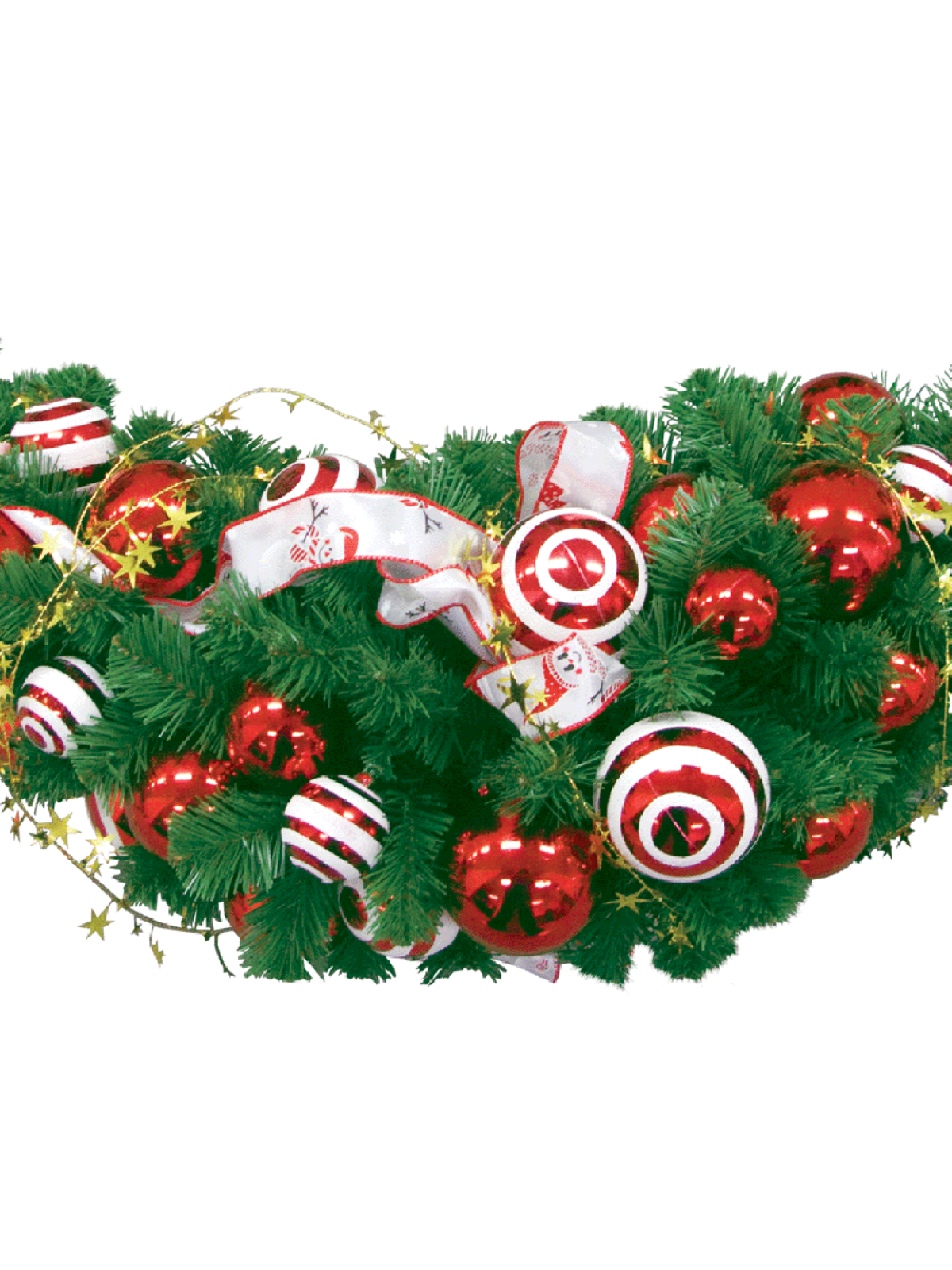 Deluxe Pre-decorated Red & White Design Swag Garland - 1.m
