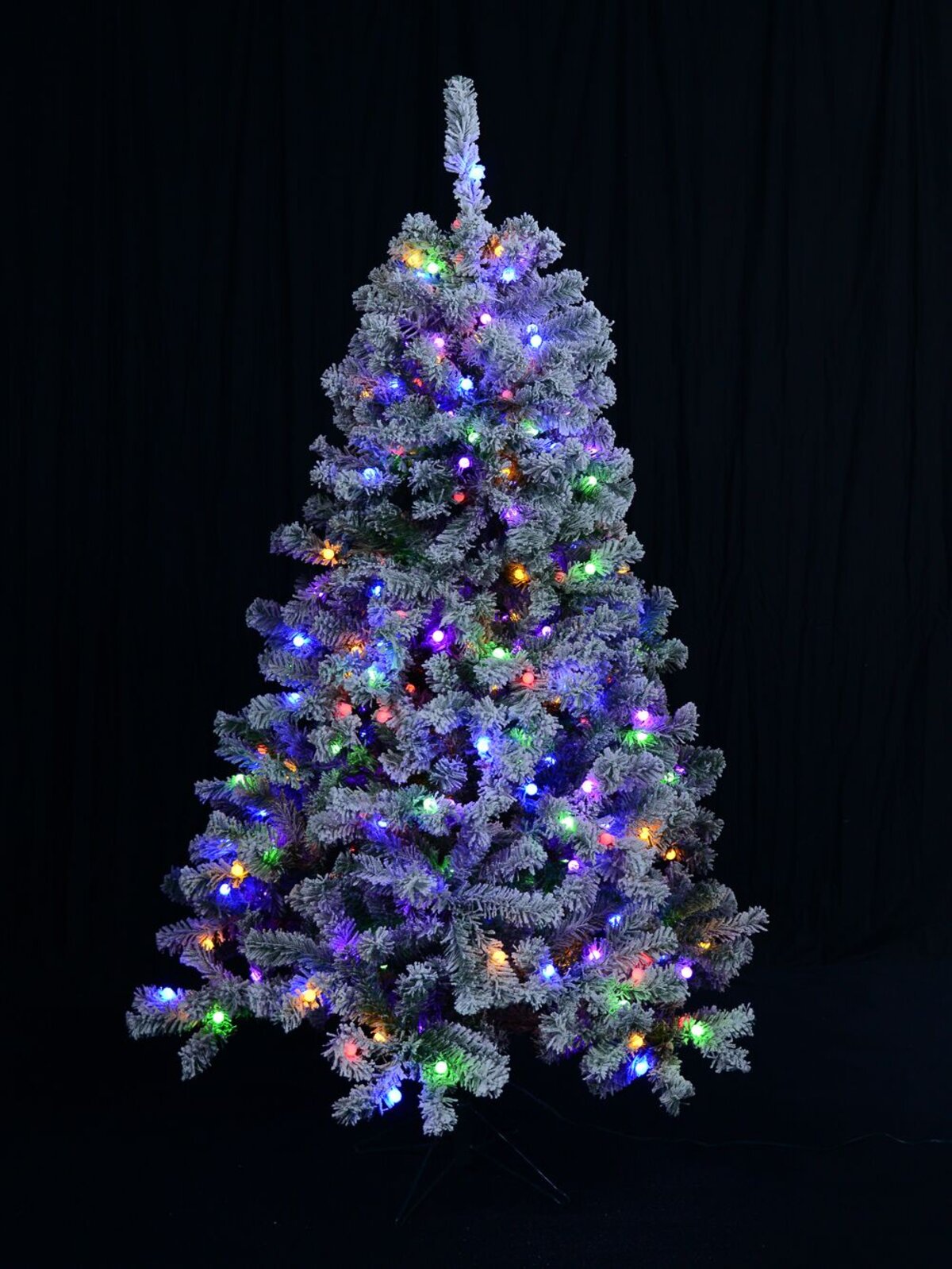 Dual Colour Pre-Lit Moderately Flocked Christmas Tree With 1144 Tips - 2.3m