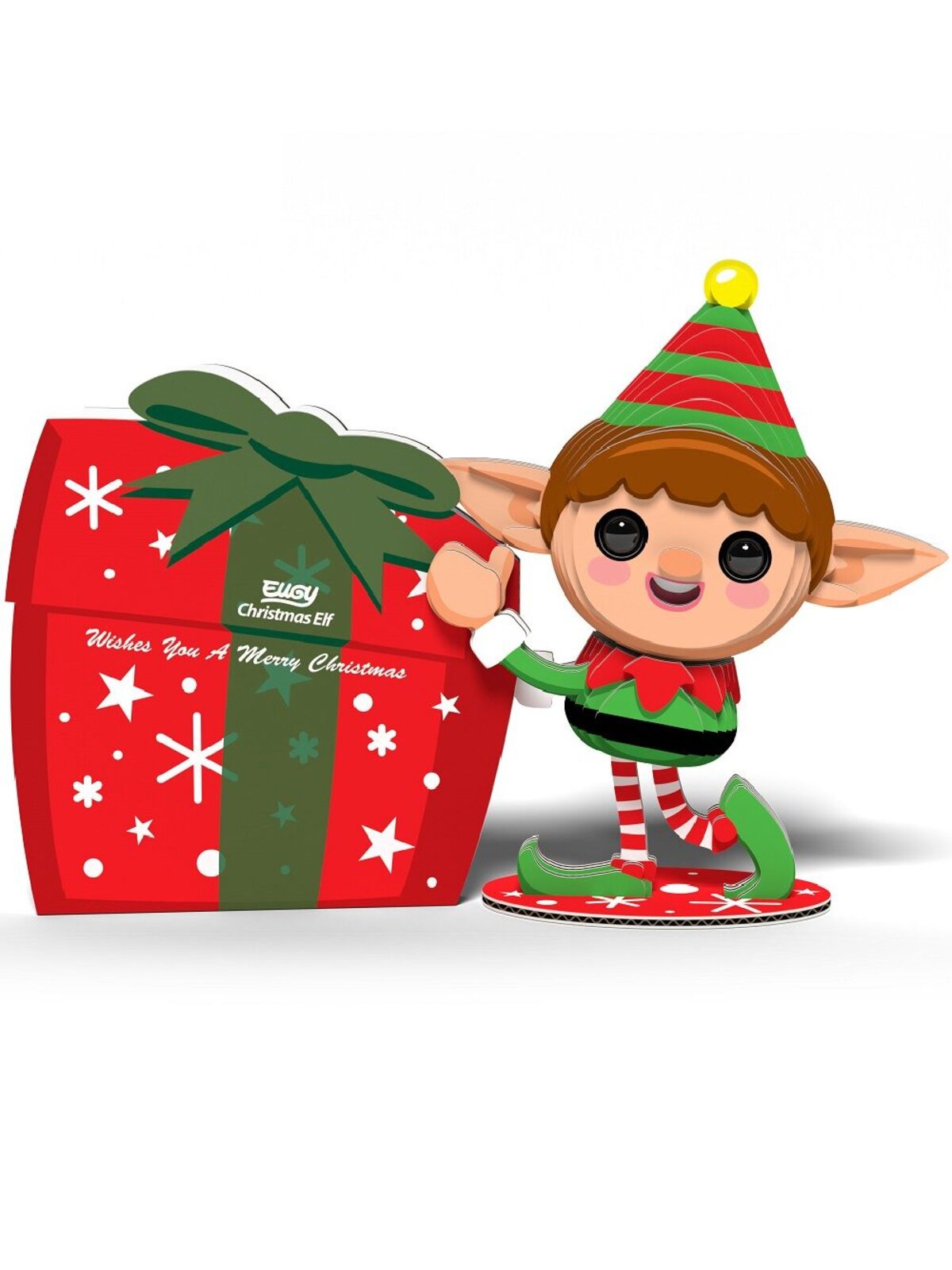 Eugy 3D Christmas Elf Puzzle #82 | Eco-Friendly DIY Model Kit