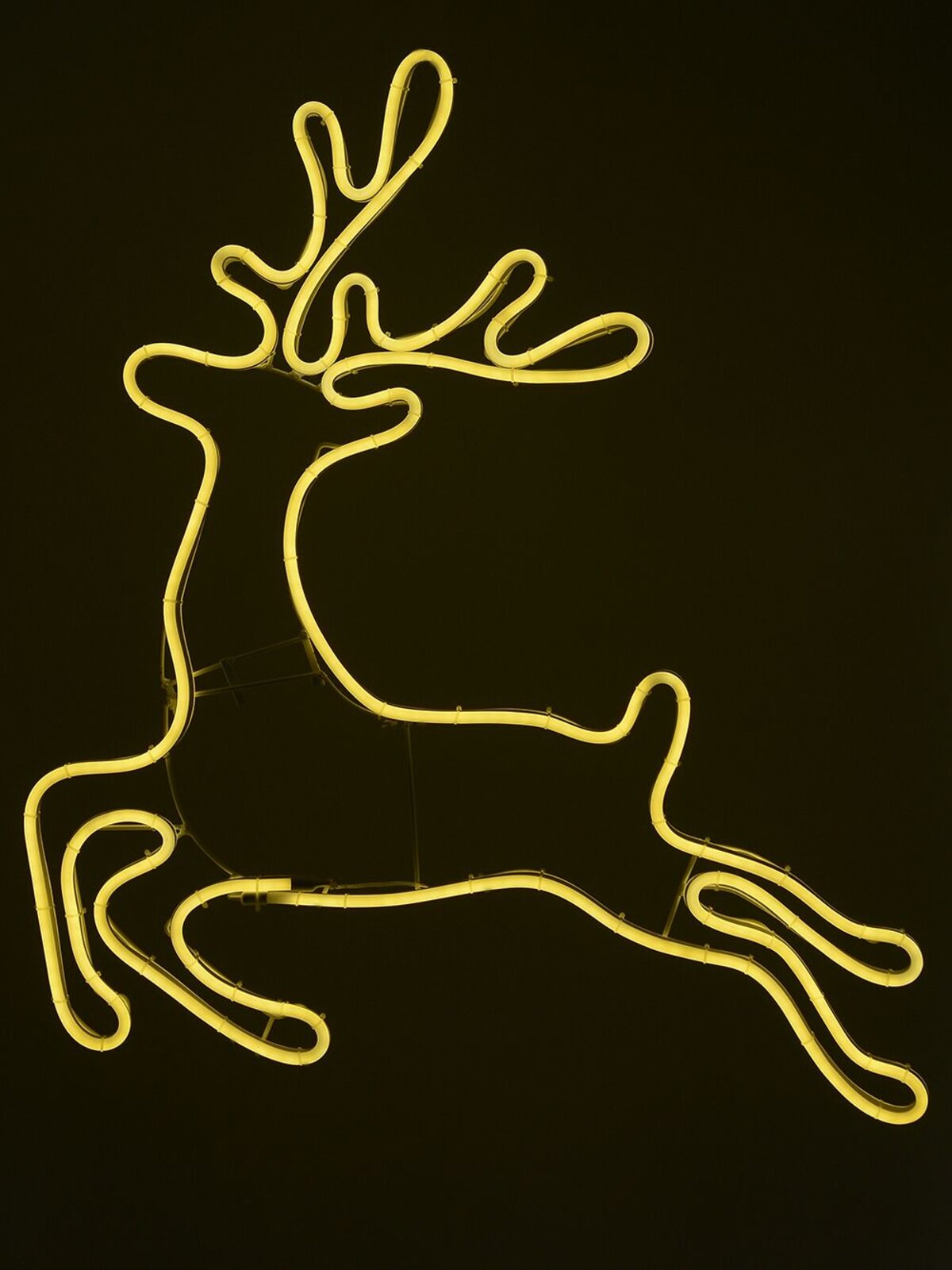 Flex Neon Warm White Reindeer Silhouette - 78cm