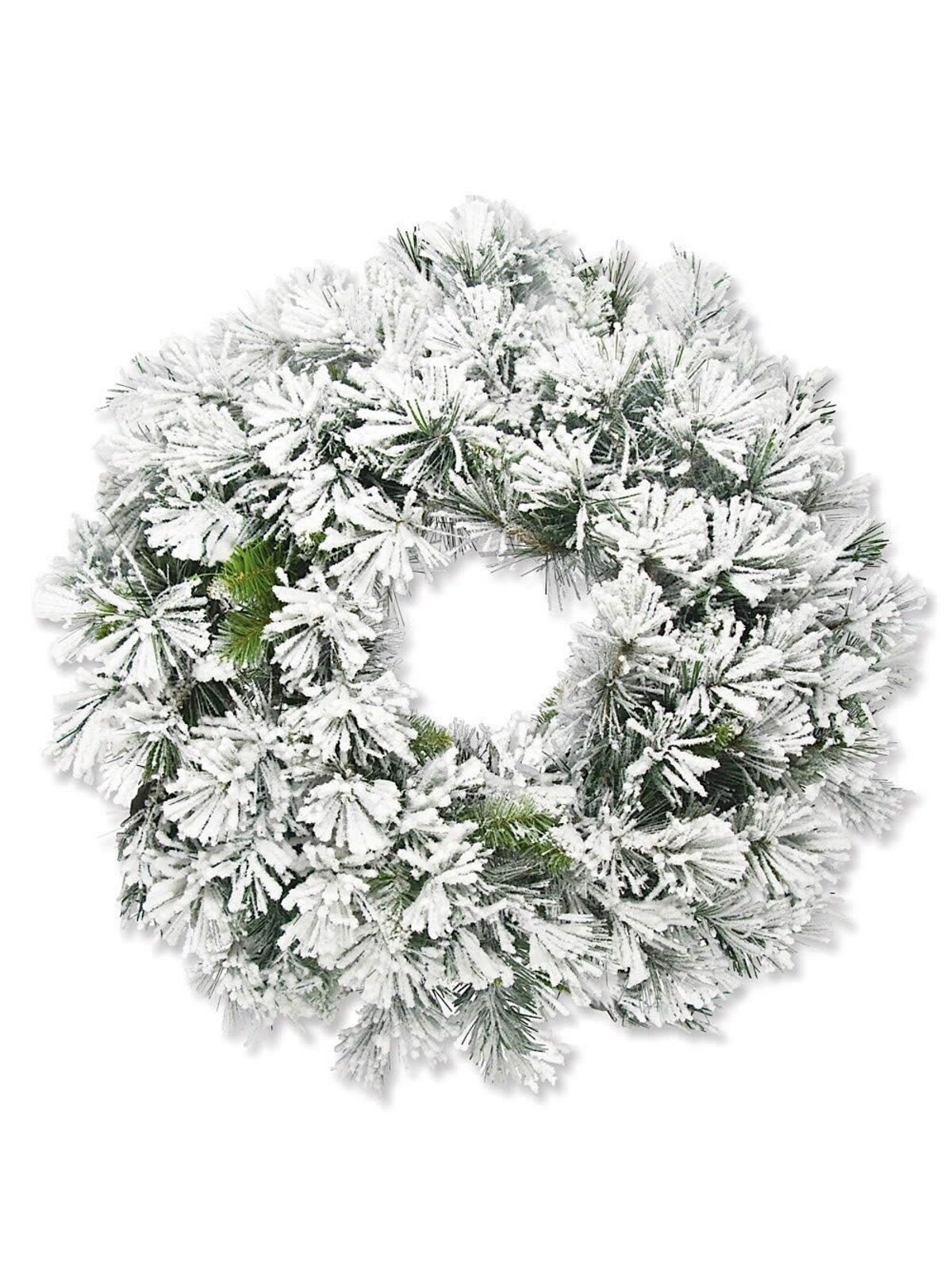 Flocked Antarctic Pine Wreath - 64cm