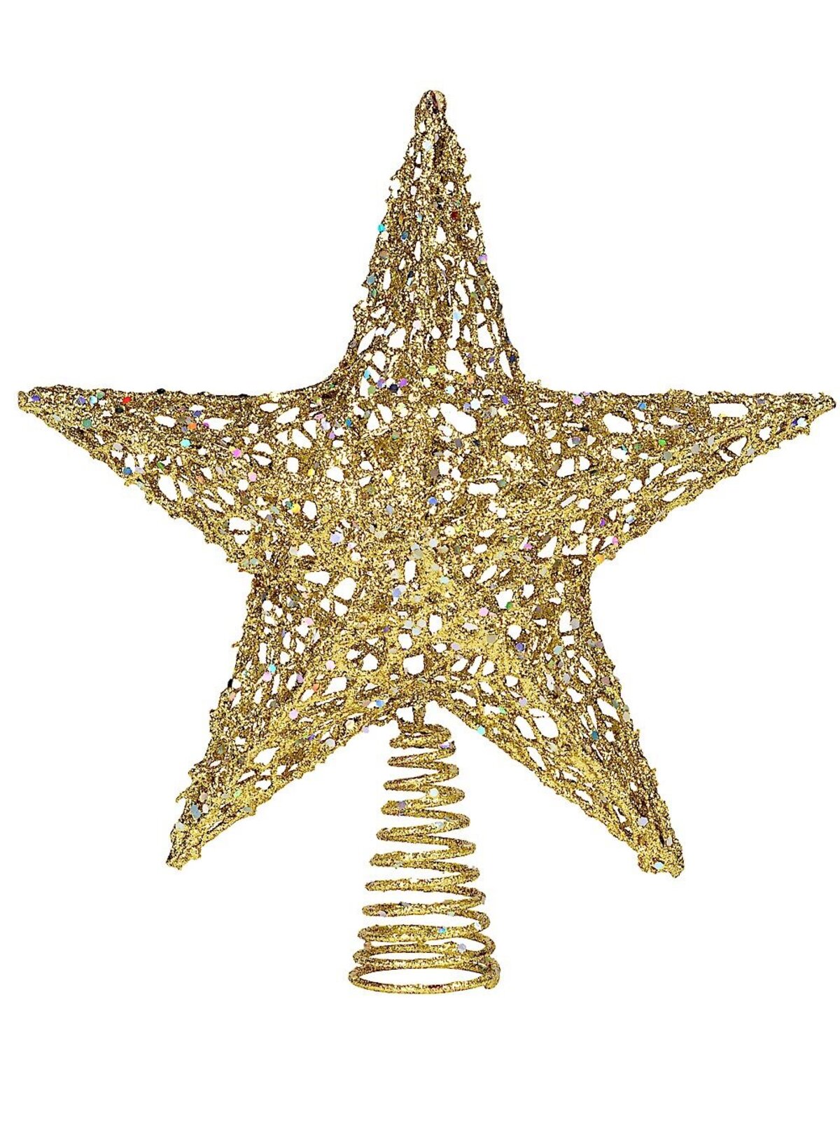 Gold Glitter Tree Topper - 30cm
