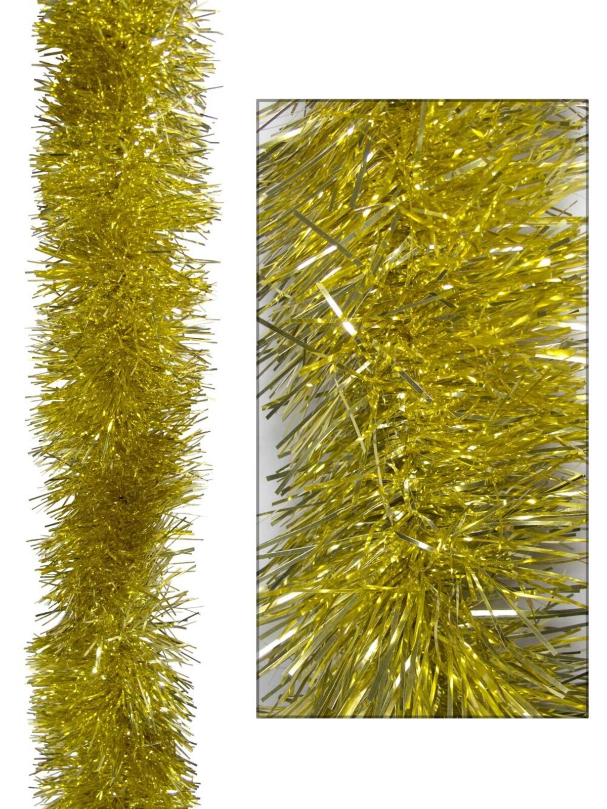 Gold Metallic 8ply Tinsel Garland - 15cm x 5.5m