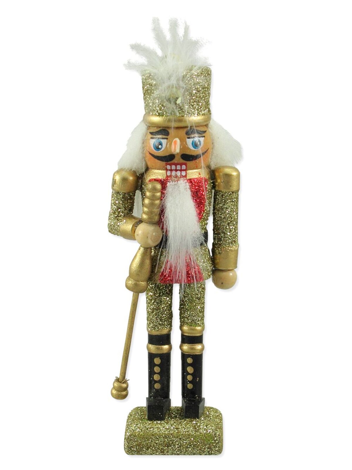 Gold Traditional Nutcracker Hanging Ornament - 12cm
