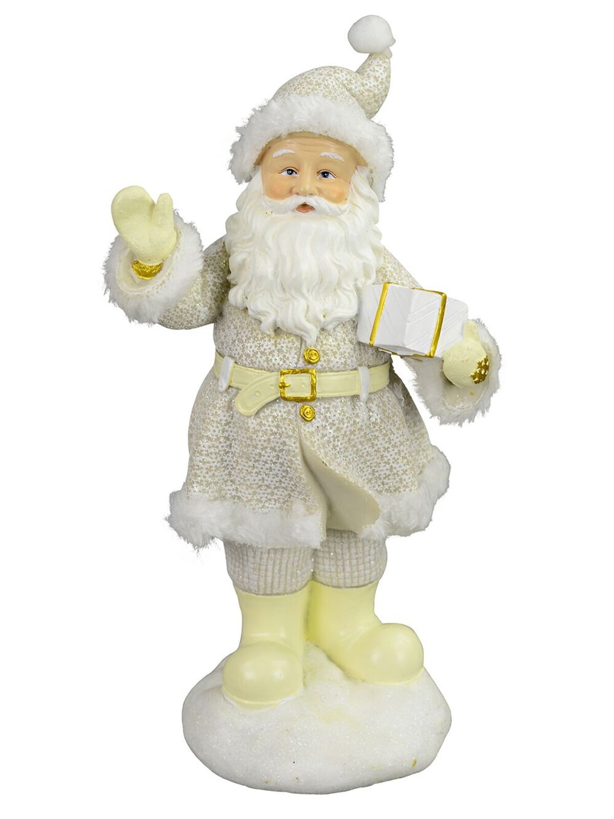 Gorgeous Waving Santa Ceramic Ornament - 24cm