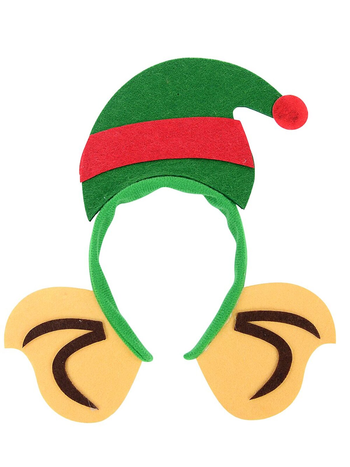 Green Elf Hat Big Ears Christmas Headband | One Size Fits Most