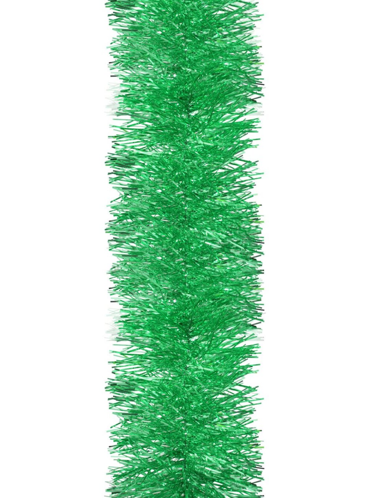 Green Metallic 4ply Tinsel Garland - 10cm x 5.5m