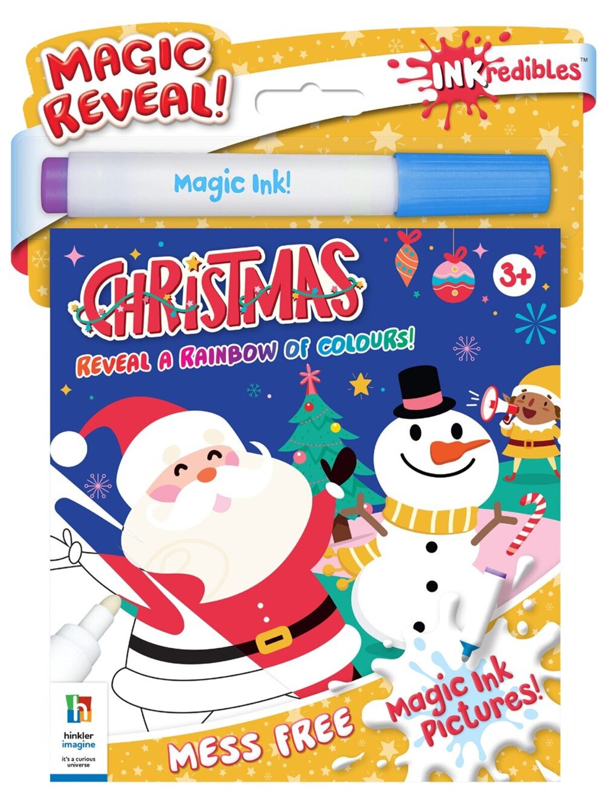 INKredibles Mess-Free Happy Christmas Magic Ink Colouring Book & Marker