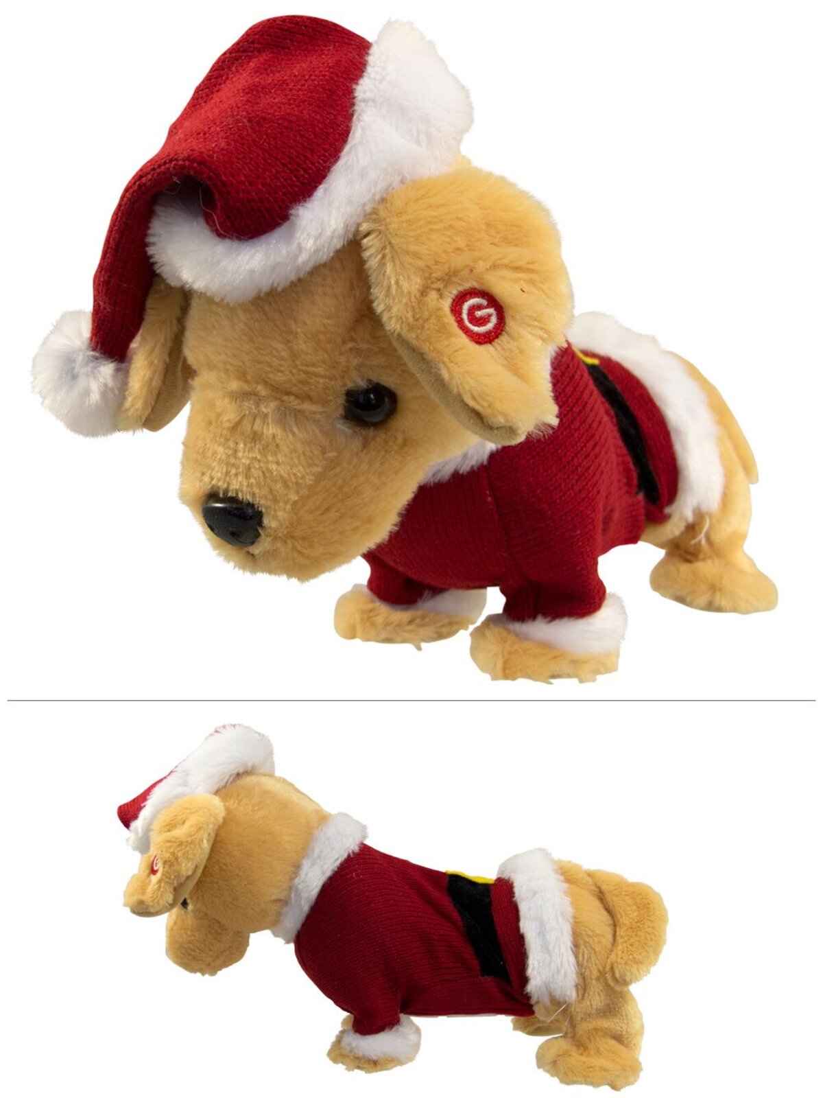 Jingle Bell Dachshund Musical Animation - 20cm