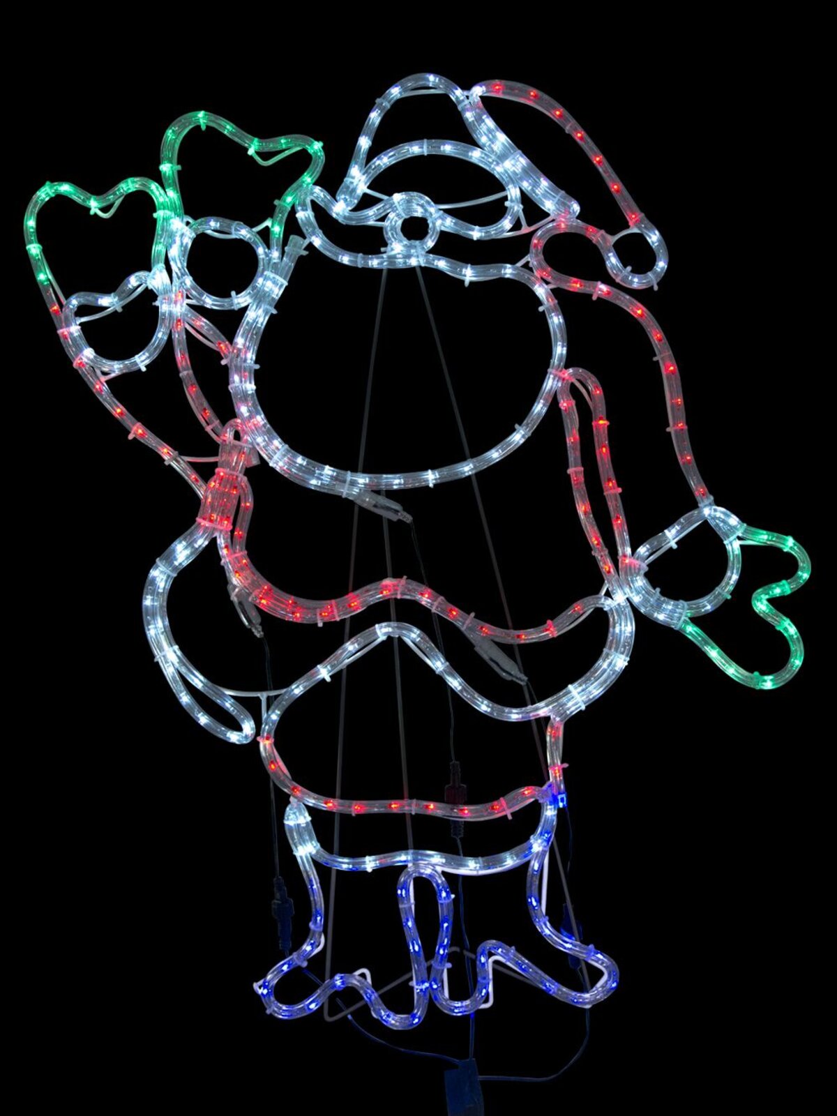 LED Waving Santa Rope Light Silhouette - 80cm