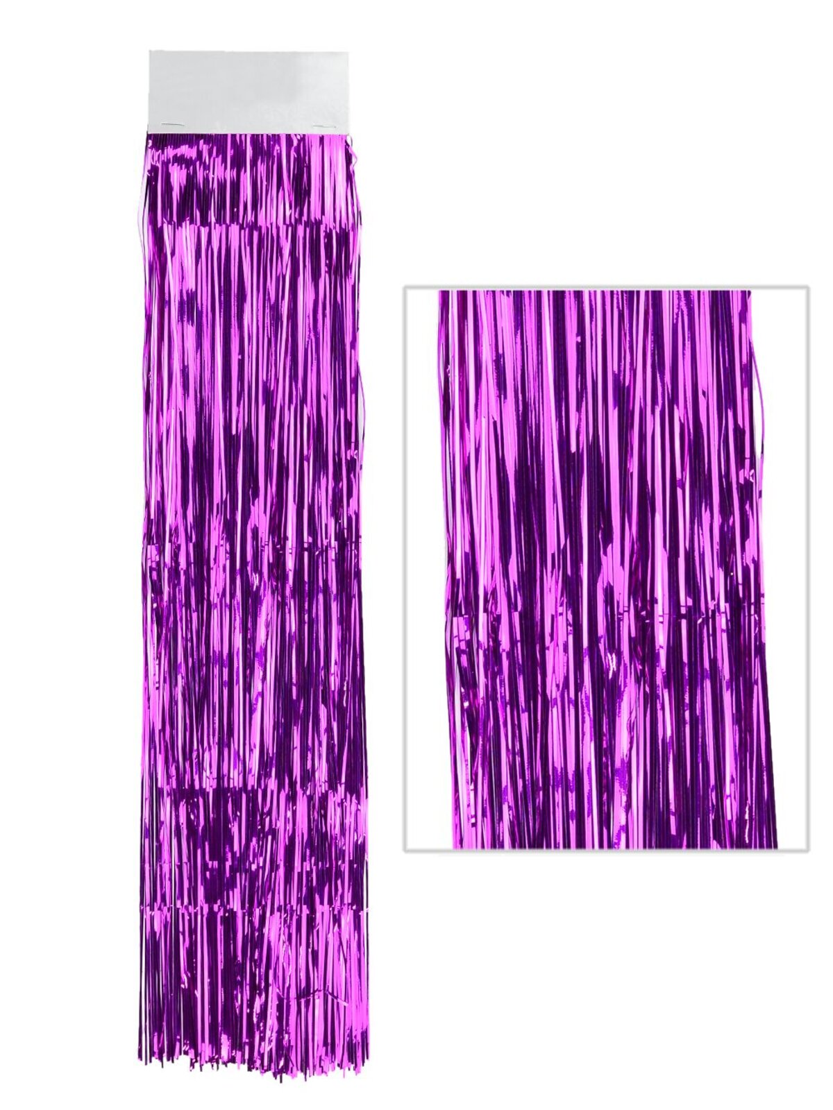 Metallic Fuchsia Christmas Tinsel Lametta Icicles - 300 strands