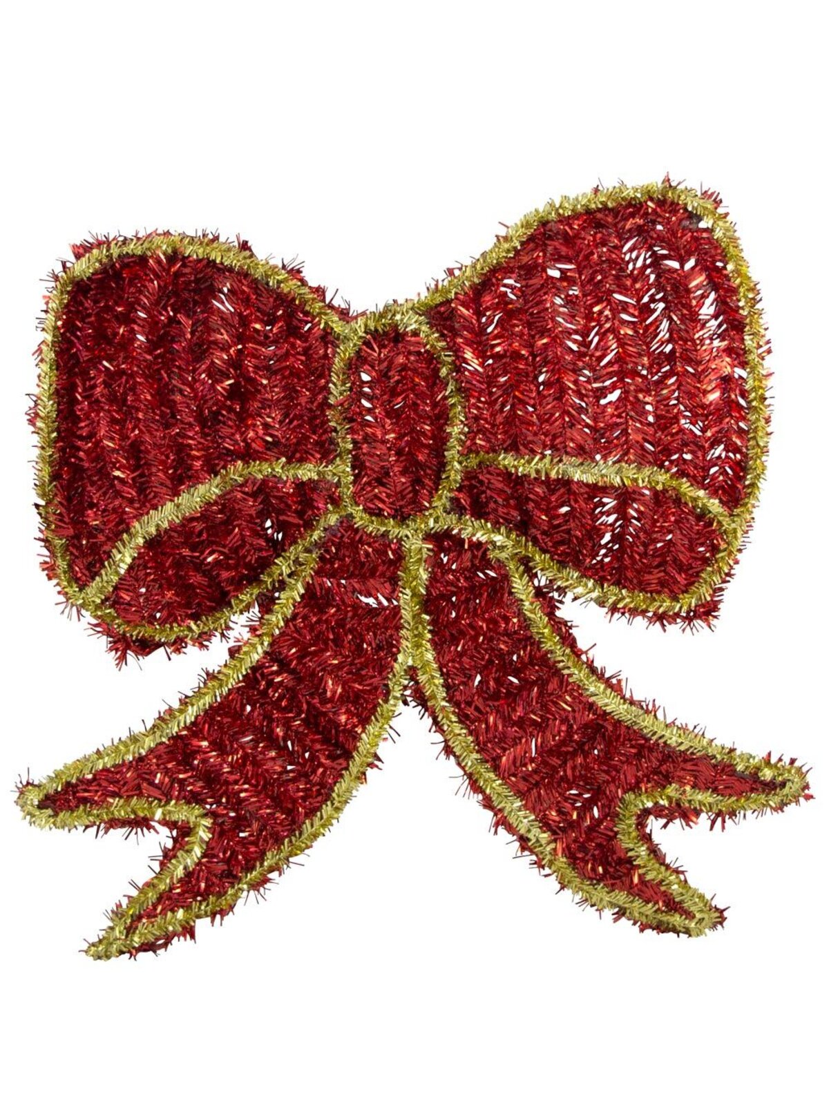 Metallic Tinsel Bow Hanging Decoration - 40cm