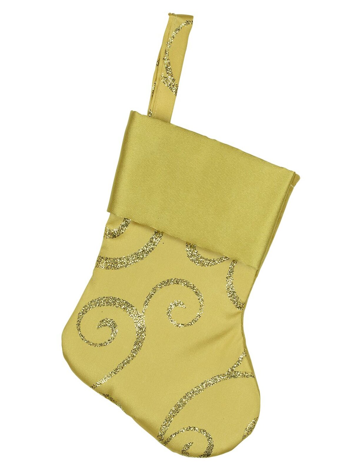 Mini Gold Satin Christmas Stocking Hanging Decorations - 6 x 15cm