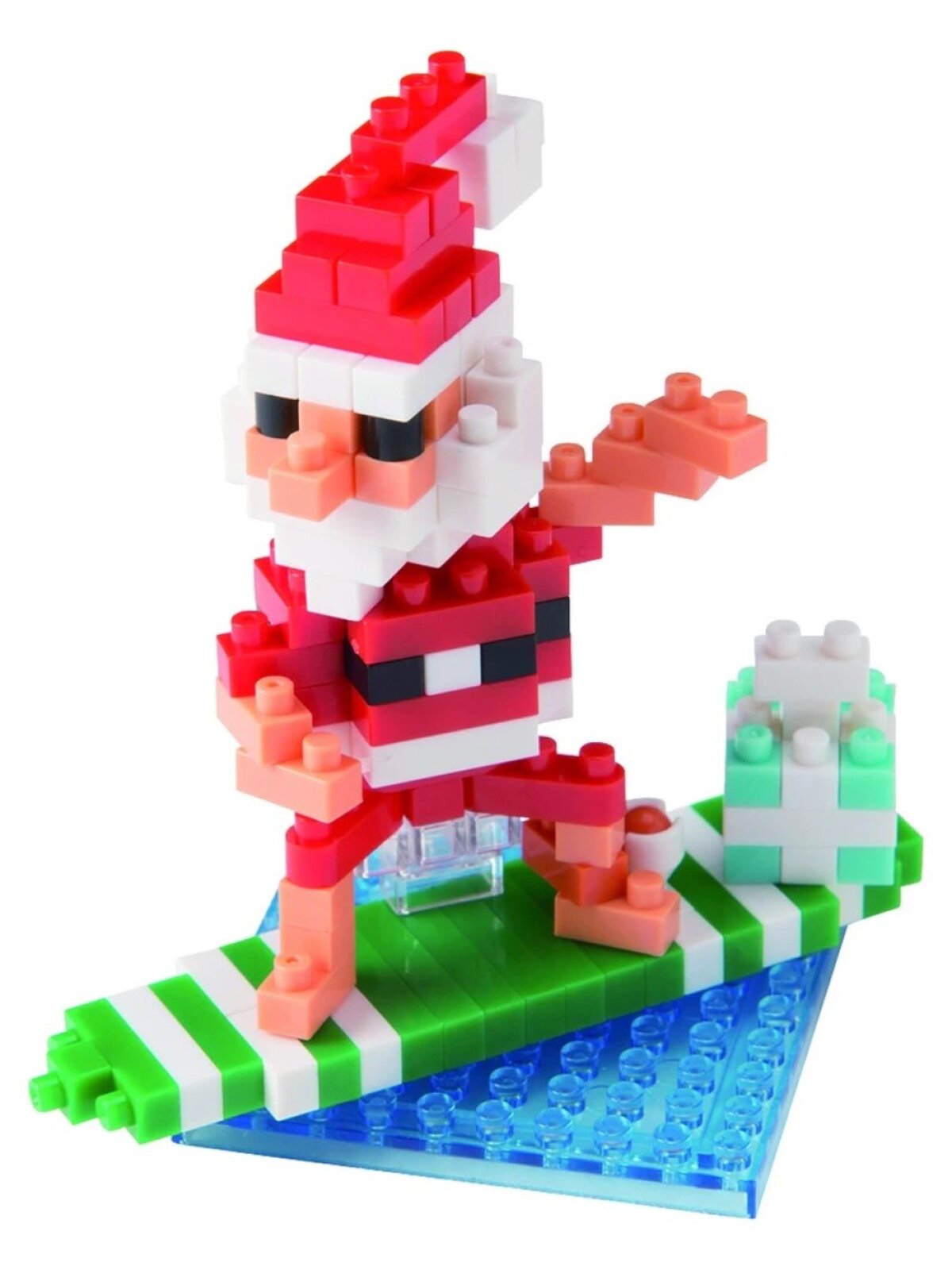 Nanoblocks Surfing Santa Christmas Toy - NBC_153 140 Piece