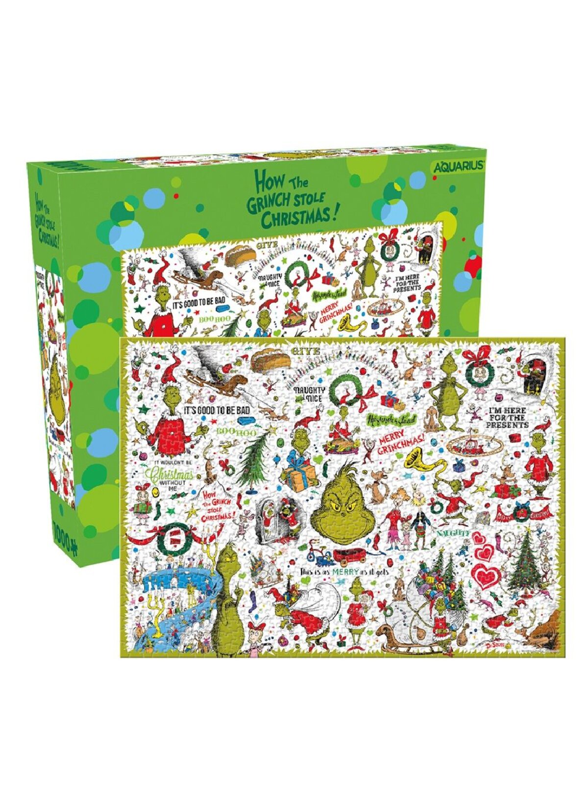 Official Dr. Seuss The Grinch 1000 Piece Collage Jigsaw Puzzle