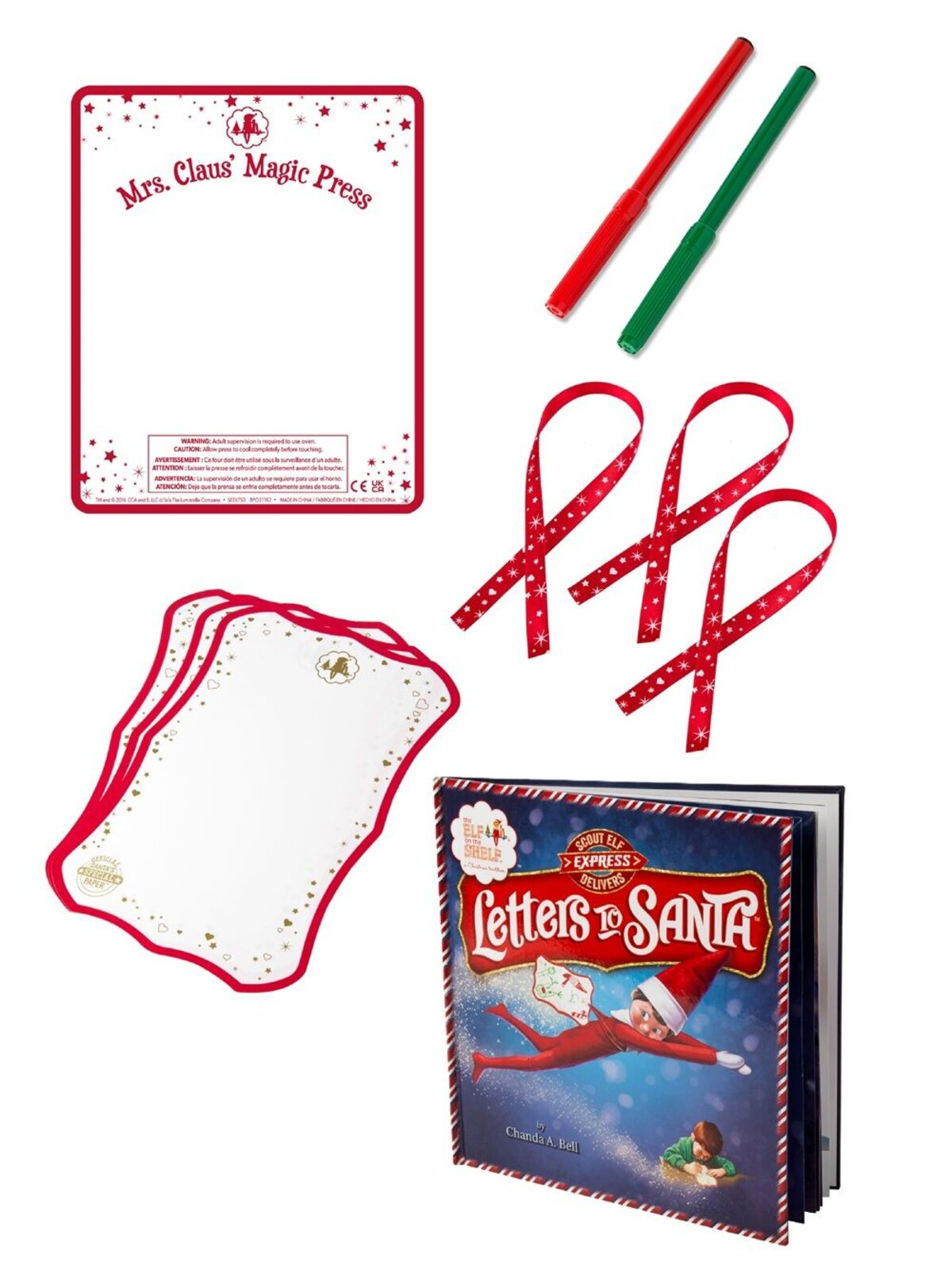 Official Elf On The Shelf: Letters To Santa Kit | 12 Piece Shrinkable Ornament Set