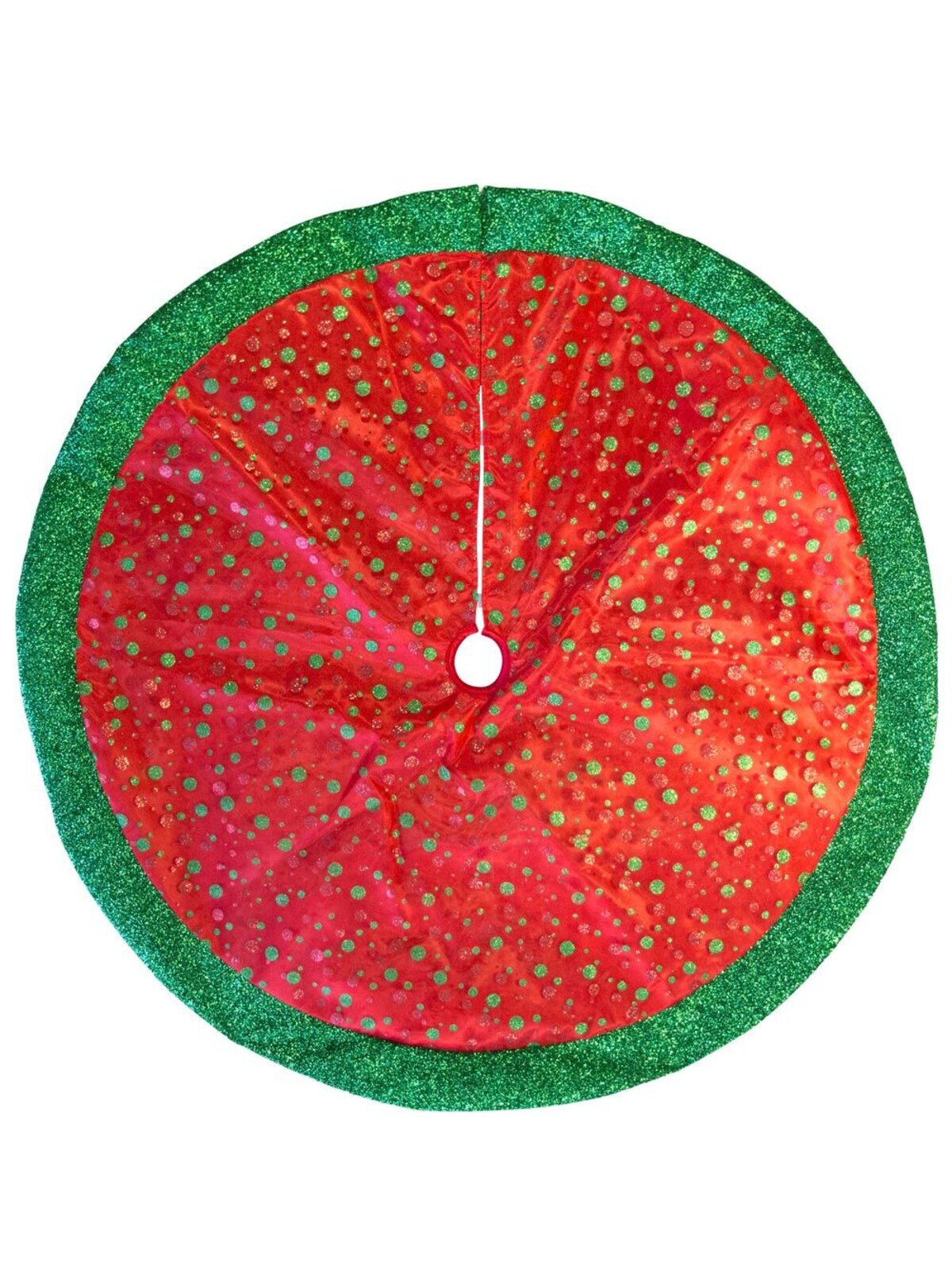 Polka Dot Design Christmas Tree Skirt - 1.2m