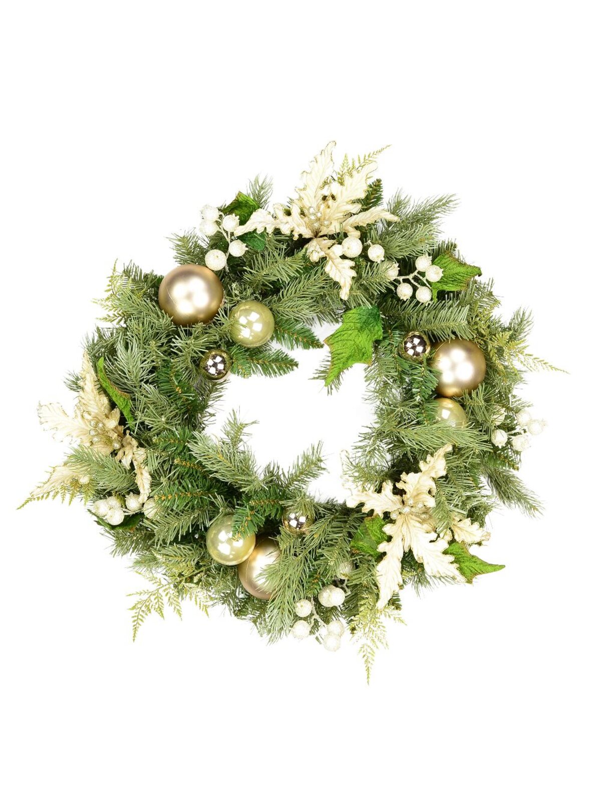 Pre-Decorated Antique Gold Wreath - 60cm