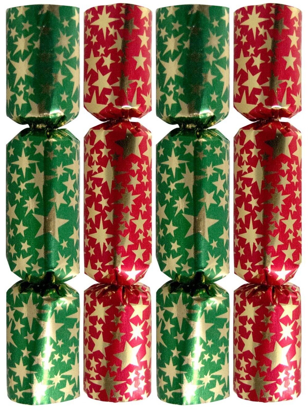 Red & Green Decoration Bon Bons With Gold Star - 14 x 12cm