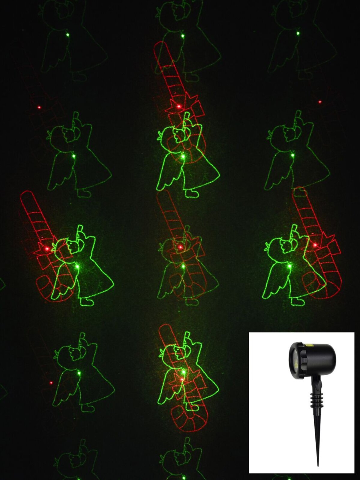 Red & Green Laser Light with 16 Images