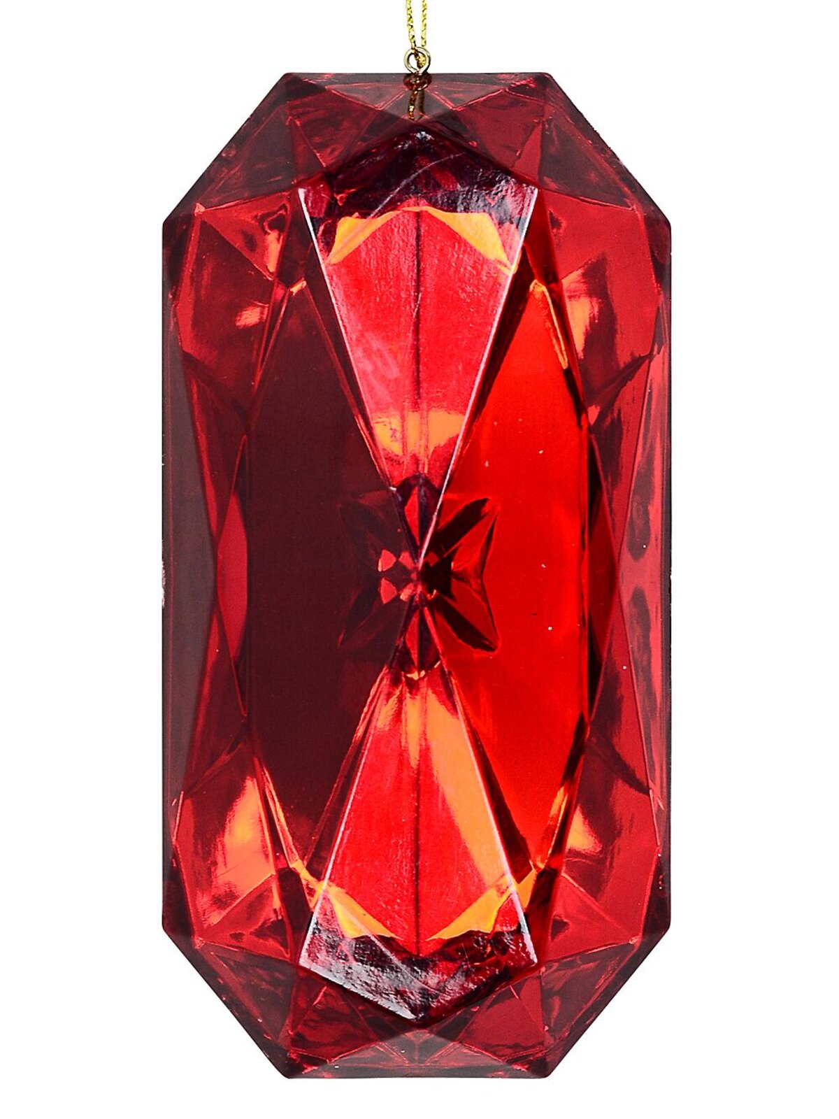 Ruby Red Faceted Acrylic Jewel Radiant Essential Ornament | 14cm