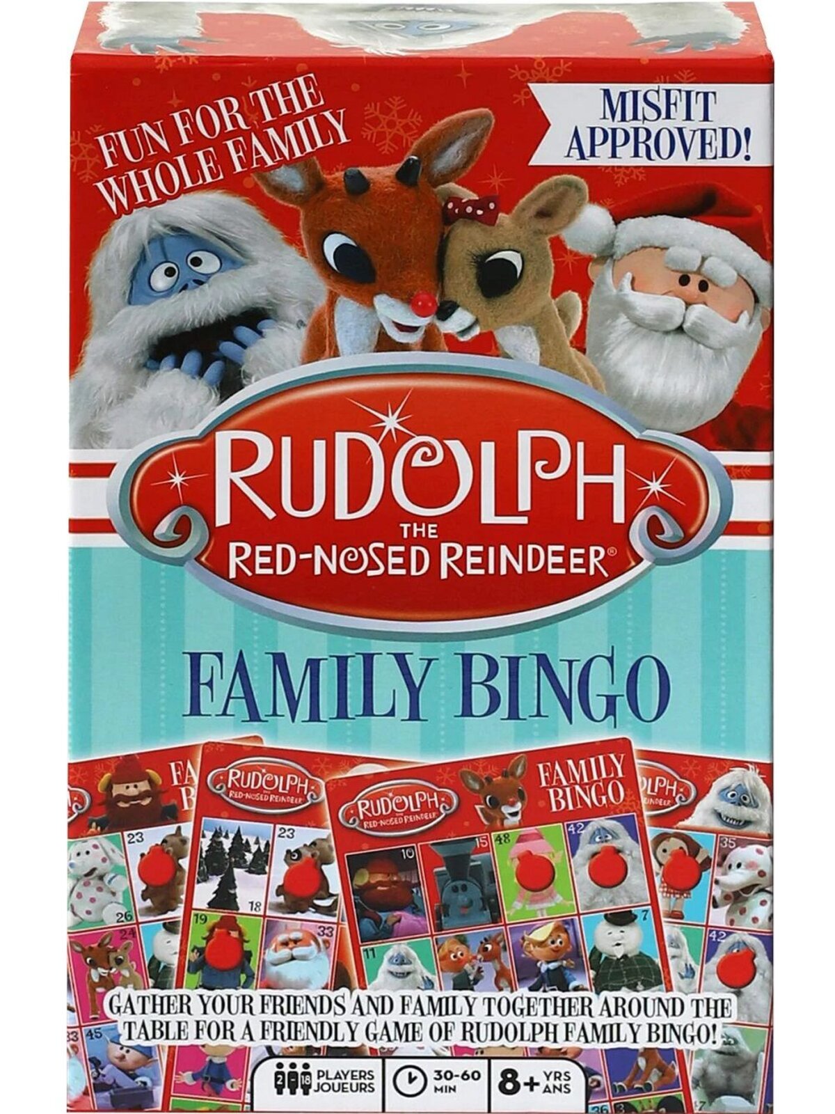 Rudolph The Red Nosed Reindeer Family Bingo Christmas Game -  2 to 18 Players