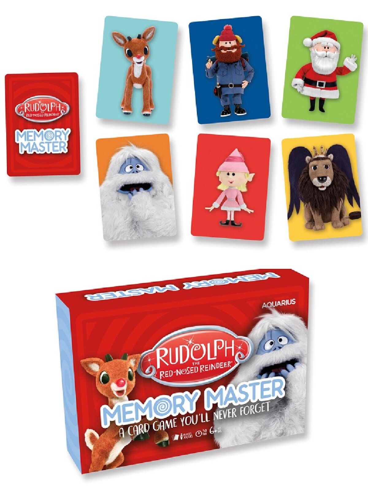 Rudolph The Red Nosed Reindeer Memory Master Card Game - 1 to 4 Players
