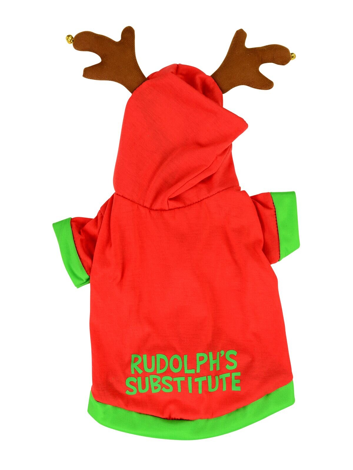 Rudolph's Substitute Small Pet Reindeer Hooded Jacket With Antlers