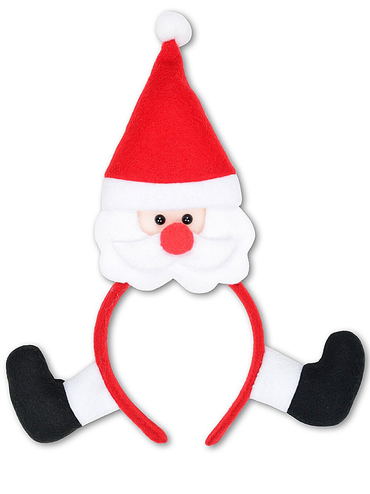 Santa Claus Piggyback Style Christmas Headband | One Size Fits Most