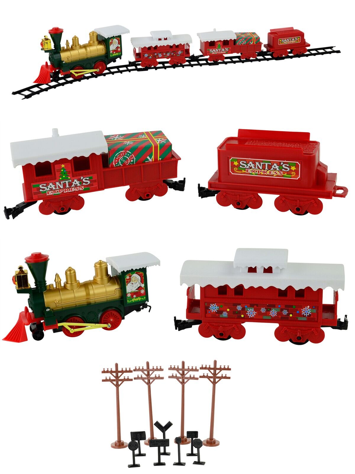 Santa Express Christmas Train Set With Three carriages - 29 Piece Set
