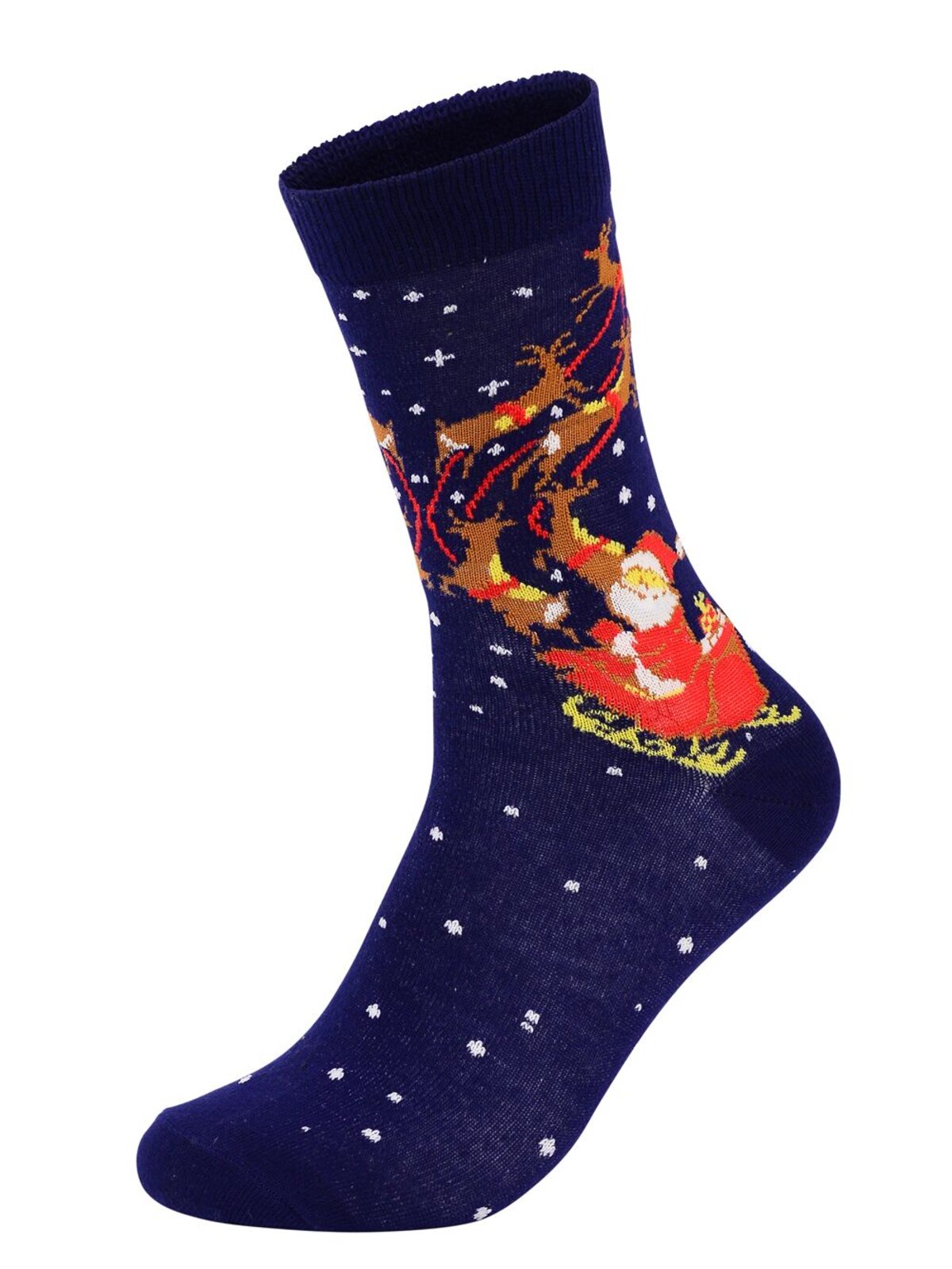 Santa & Reindeers Christmas Socks - Pair