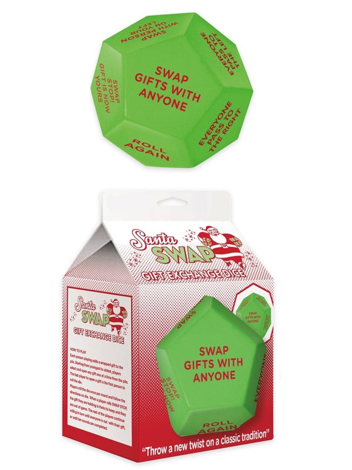 Santa Swap Christmas Gift Exchange Dice Game | Large Oversized Dice