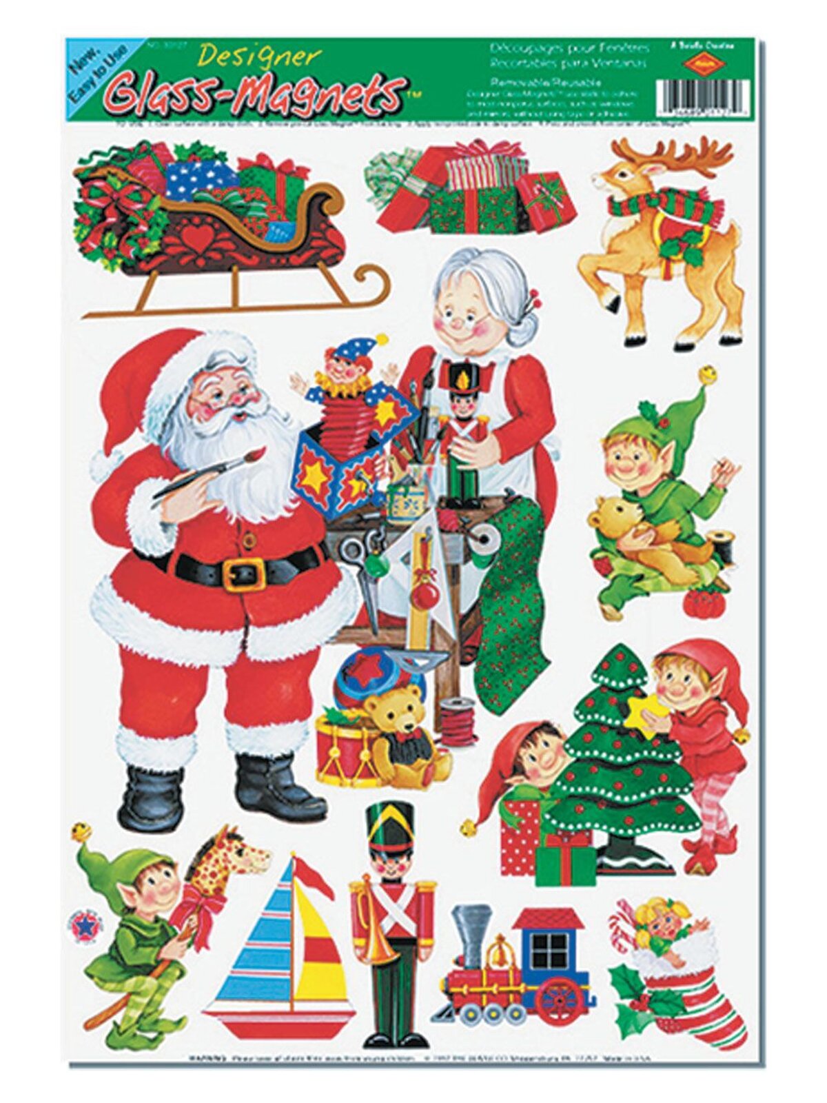 Santa's Workshop Glass Magnet - 43cm
